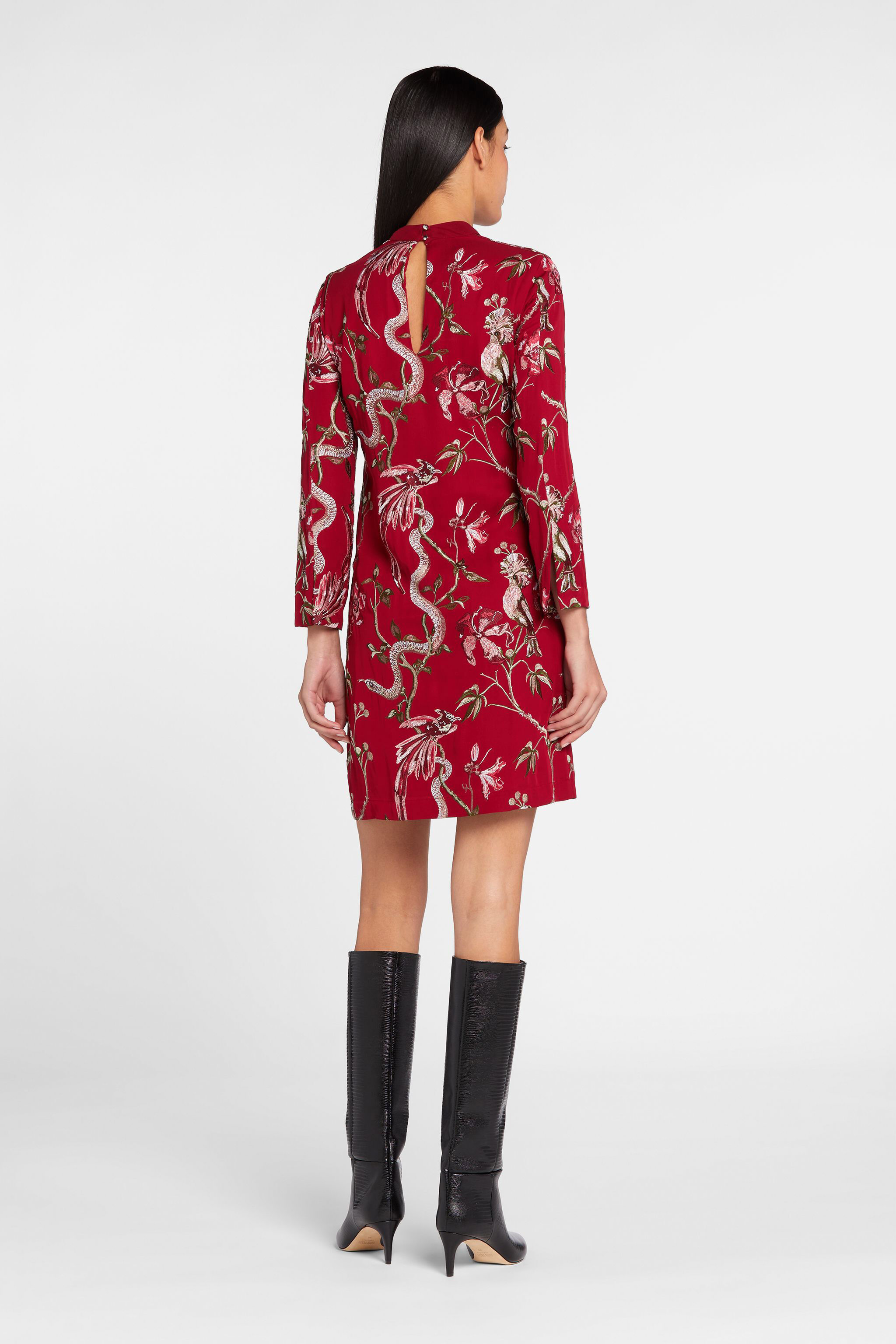 JC Abito con ricamo floreale e animalier Just Cavalli 256-256 HQLSBI-ISETX