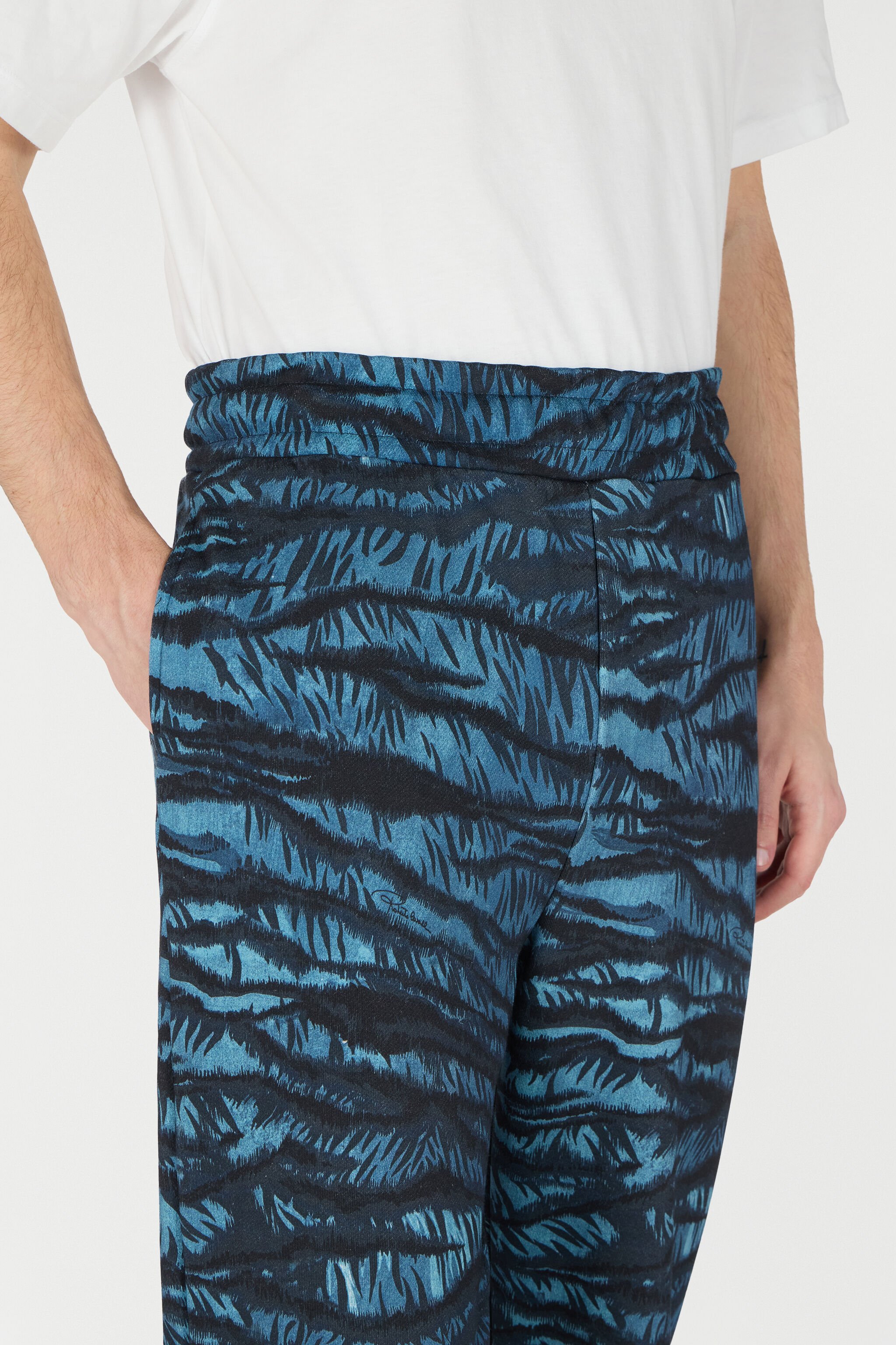 RC Joggers with Tiger Skin Print BLUE OOT20B-5OO65