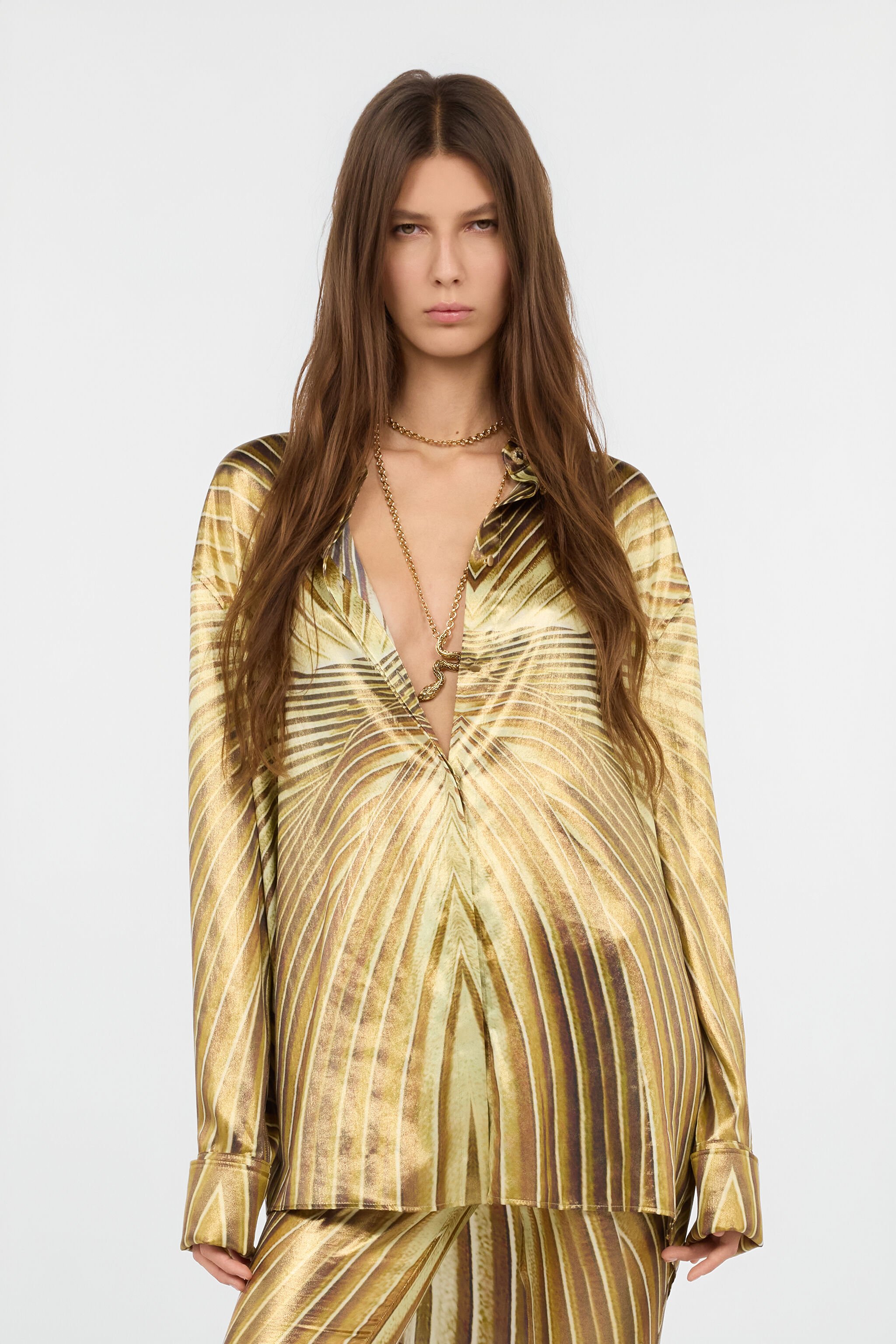 RC Silk Shirt with Ray Of Gold Print RC Silk Shirt with Ray Of Gold Print NATURAL/GOLD WWT700-SZS34