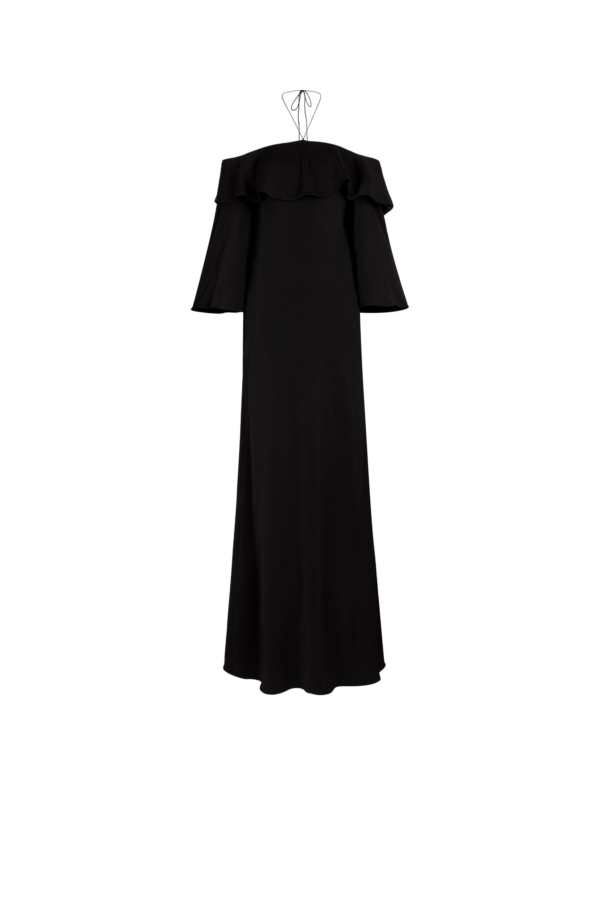 RC Ruffled Maxi Dress Black KOT10C-KZ001