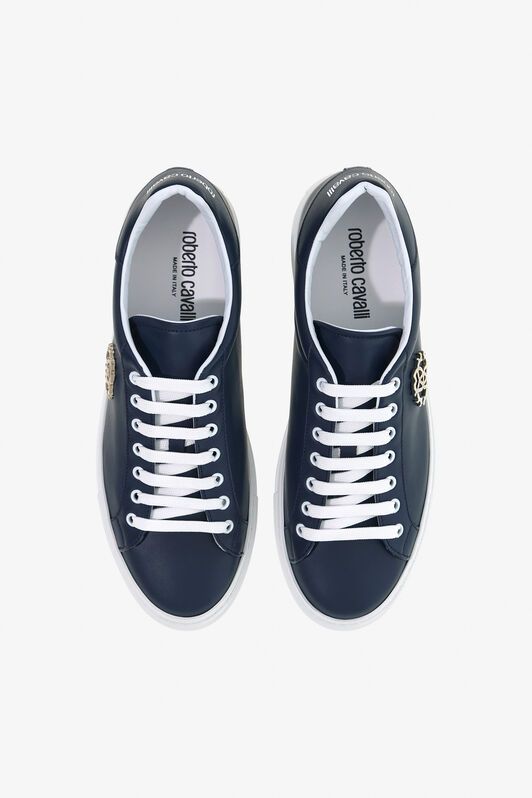 RC Leather Sneakers with Logo Dark blue OOS00D-PZ085