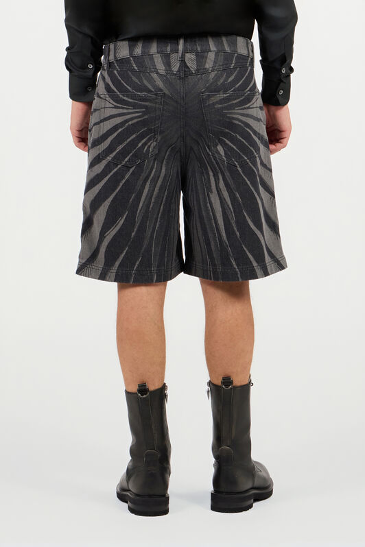 RC Ray Of Gold Print Bermuda Shorts GREY BLACK VRJ261-VTS01