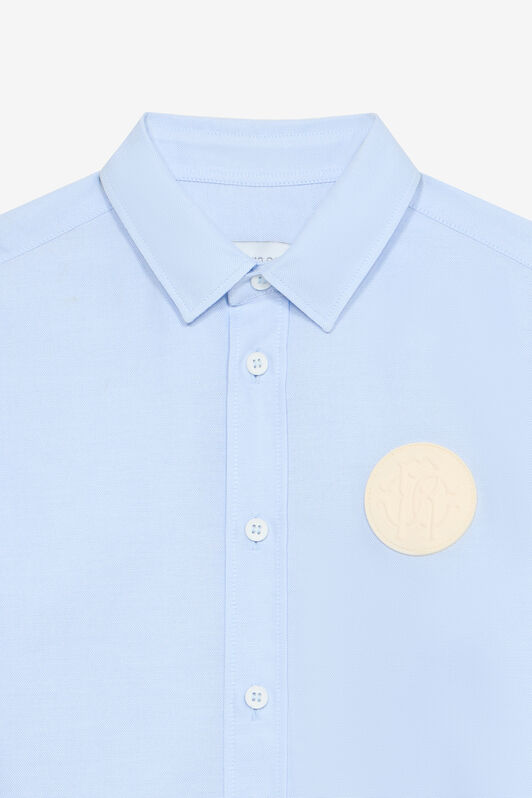 JU Hemd Mit Aufnäher Mit Dem Monogramm RC Hellblau UJT70C-FN053