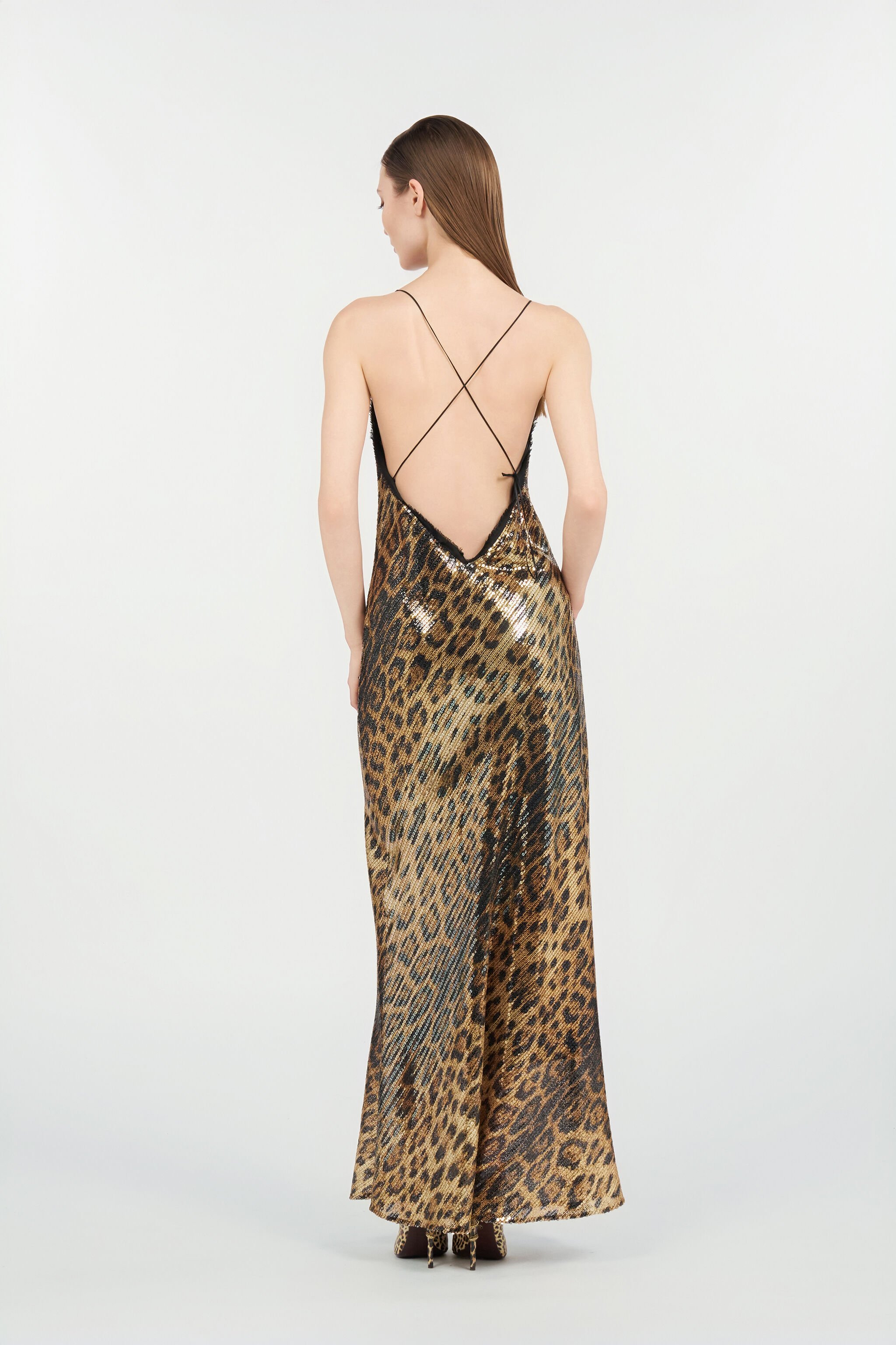 RC Jaguar Print Maxi Dress NATURAL WKT102-VXQ71