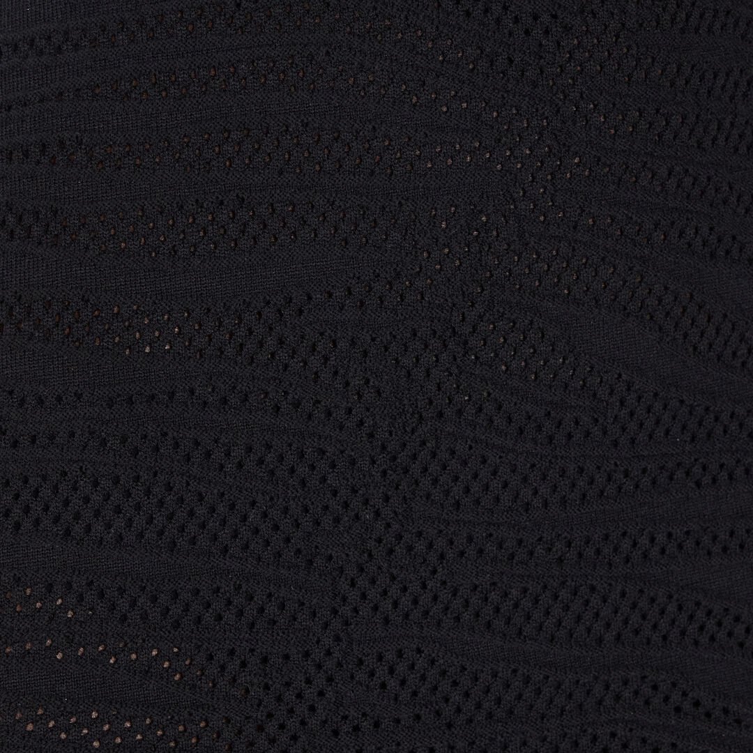 RC Midikleid Mit Perforation White Tigresse Schwarz UKM101-MQ014