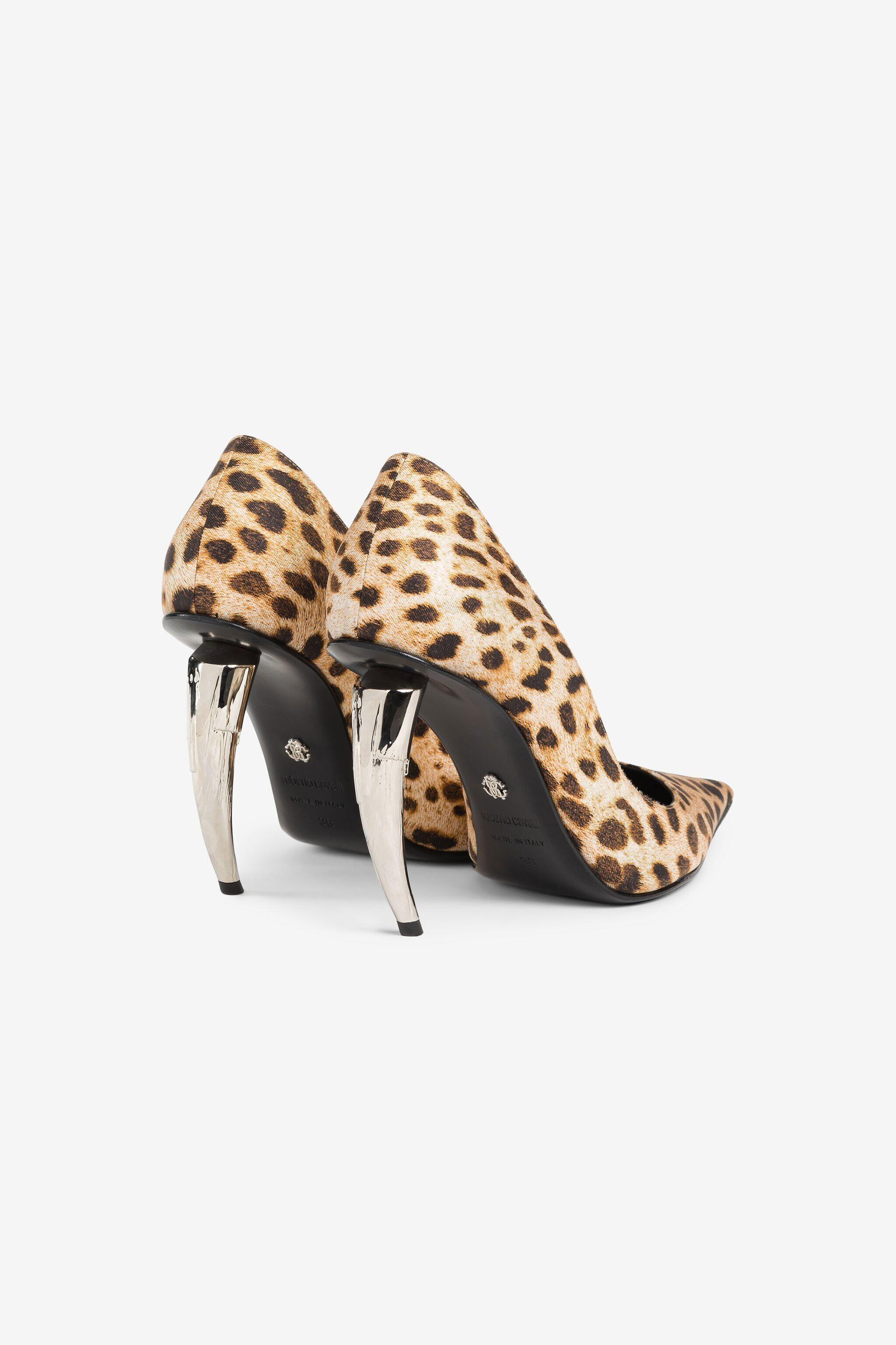 Cheetah Print Tiger Tooth Pumps in Light brown for Women Roberto Cavalli