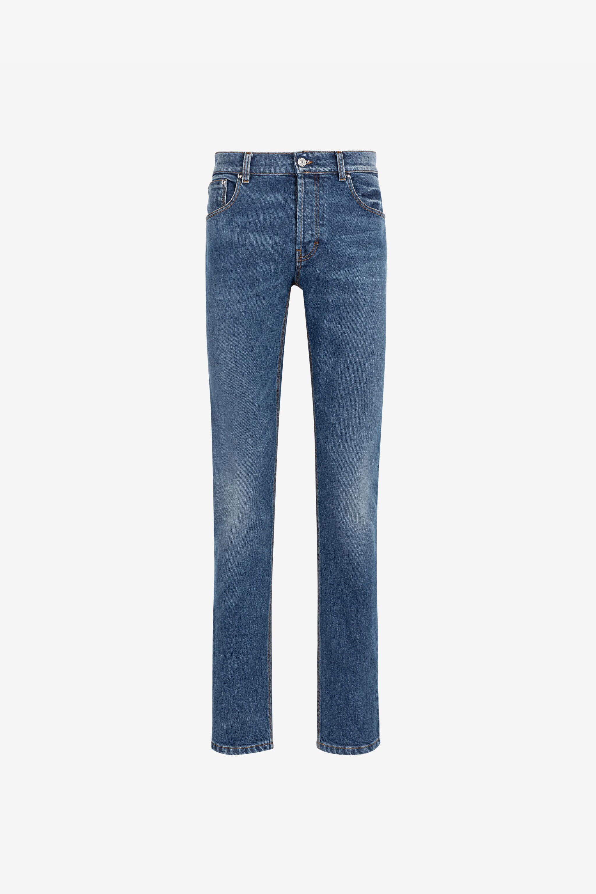RC Jean slim à motif Mirror Snake brodé Bleu foncé RRJ251-DS002
