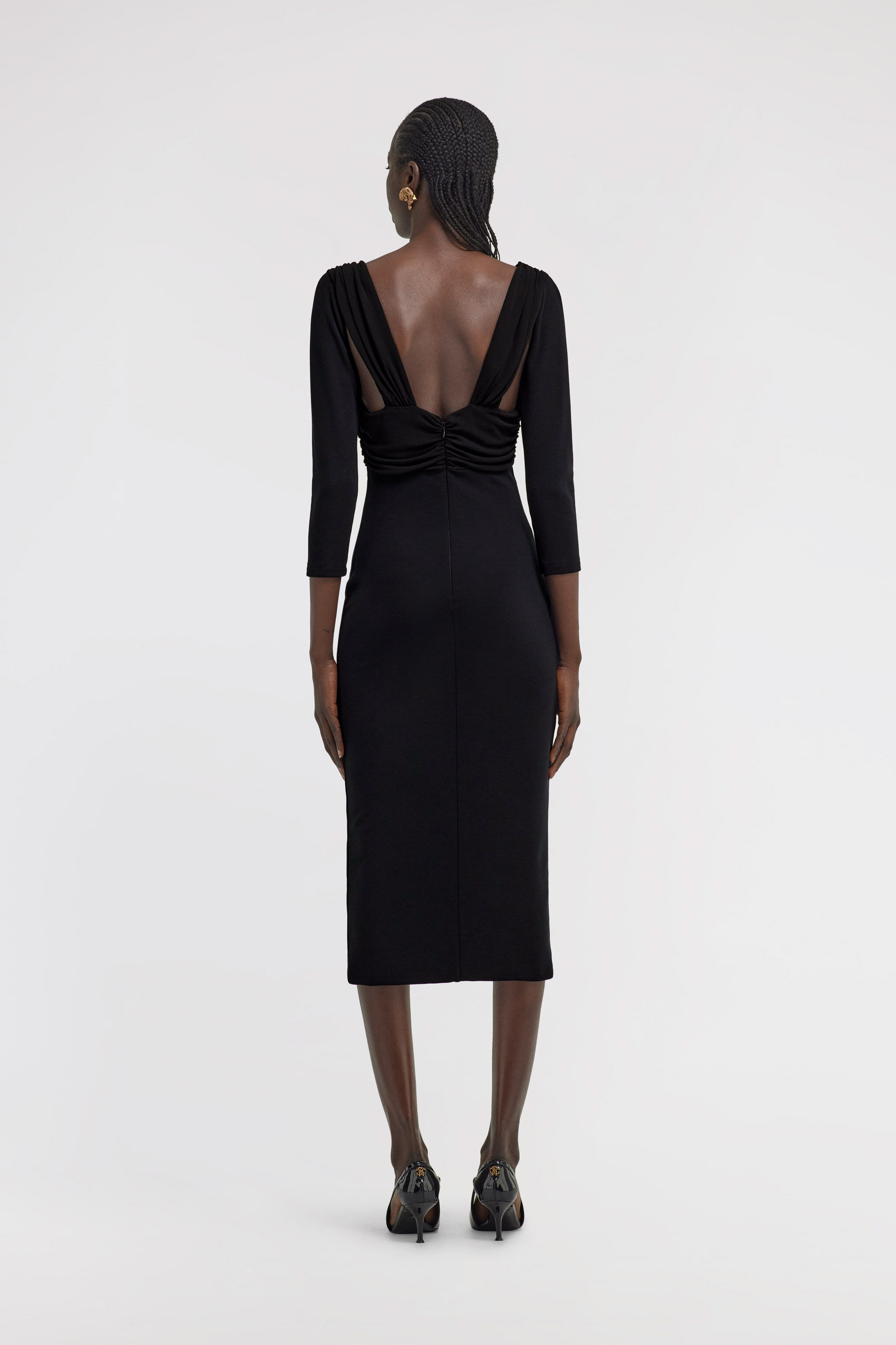 RC Vestido con detalle dorado Negro TKT139-JJ034