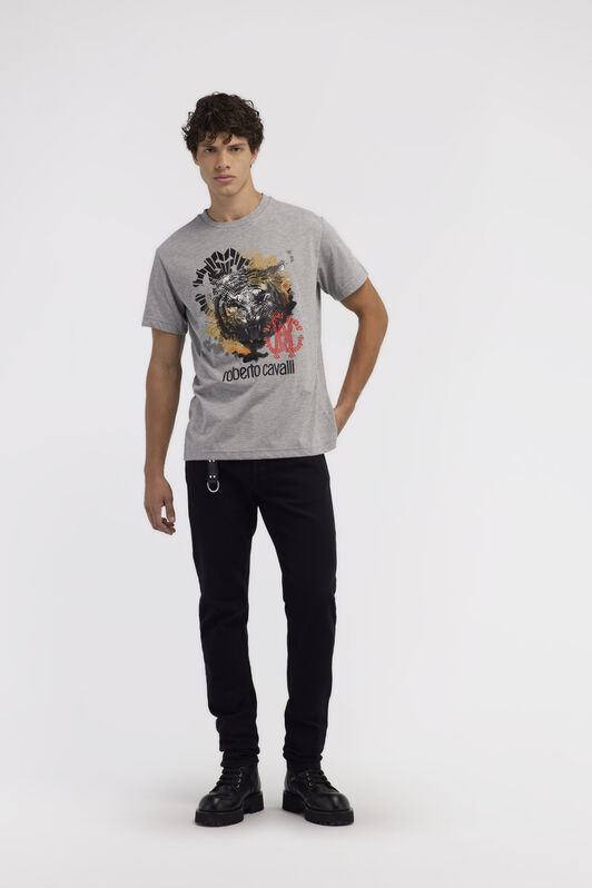 RC T-shirt with Jaguar logo and print Gray NOT60A-JD016