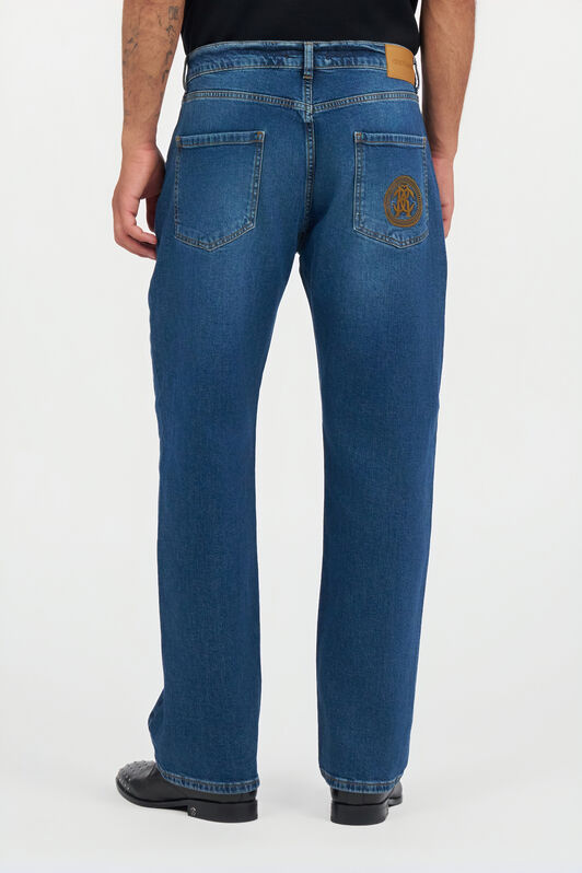 RC Blue Denim Jeans With Monogram RC DARK BLUE QOJ250-DLO02