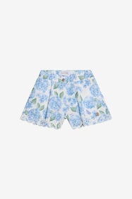 JU Shorts aus Baumwolle mit Plumago-Print WHITE/BLUE WJT23H-7MR13