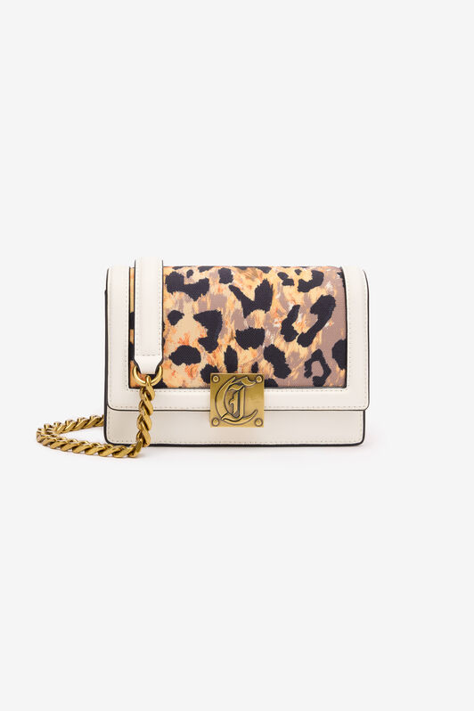 JC Crossbody Bag With Jaguar Skin Print White SFB139-SF631