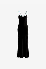 ${brand} Abito sottoveste in velluto ${colorDescription} ${masterID}