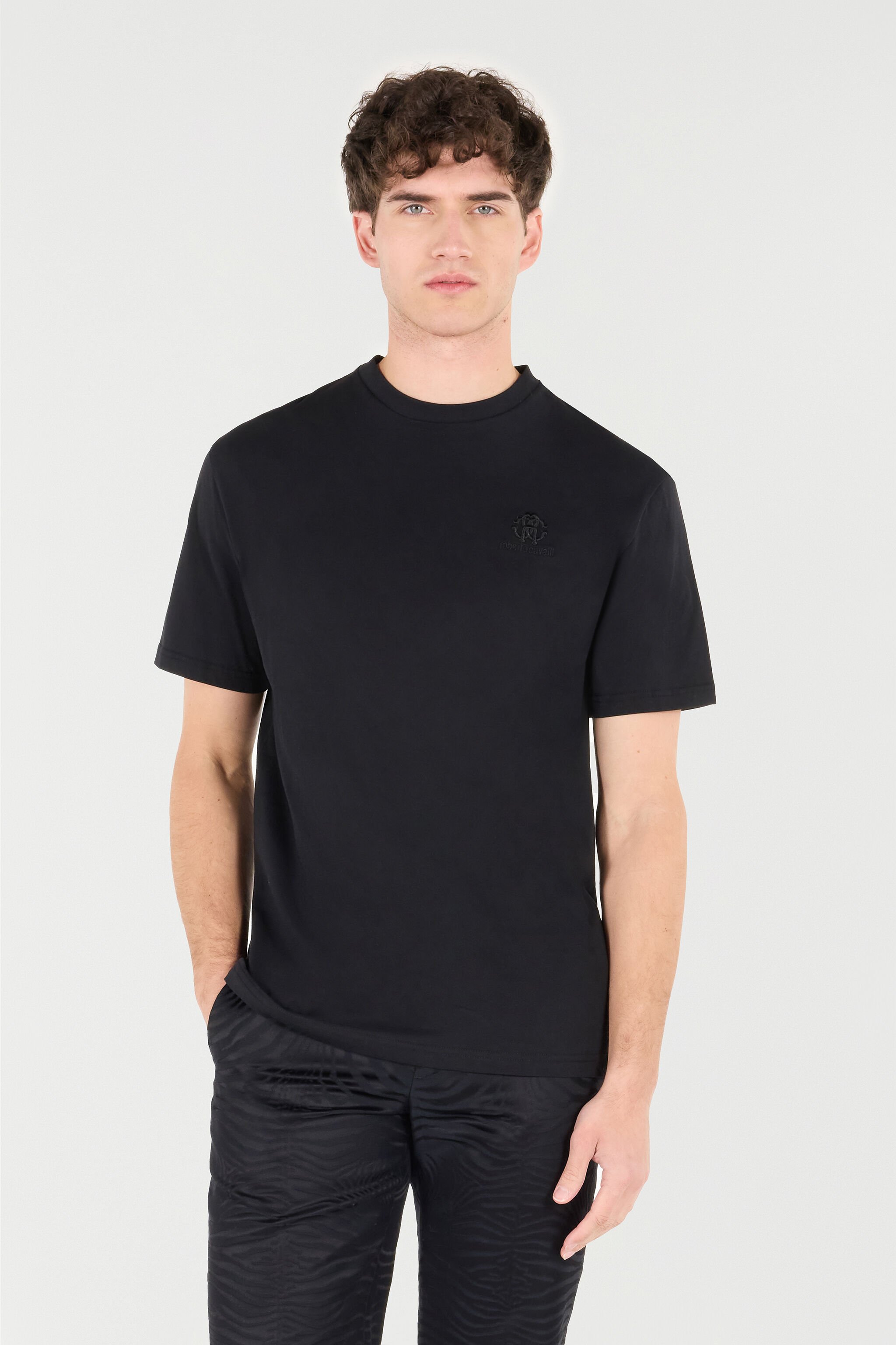 RC T-Shirt Mit Stickerei In Form Des Monogramms RC Und Logo Schwarz POT60A-JD060