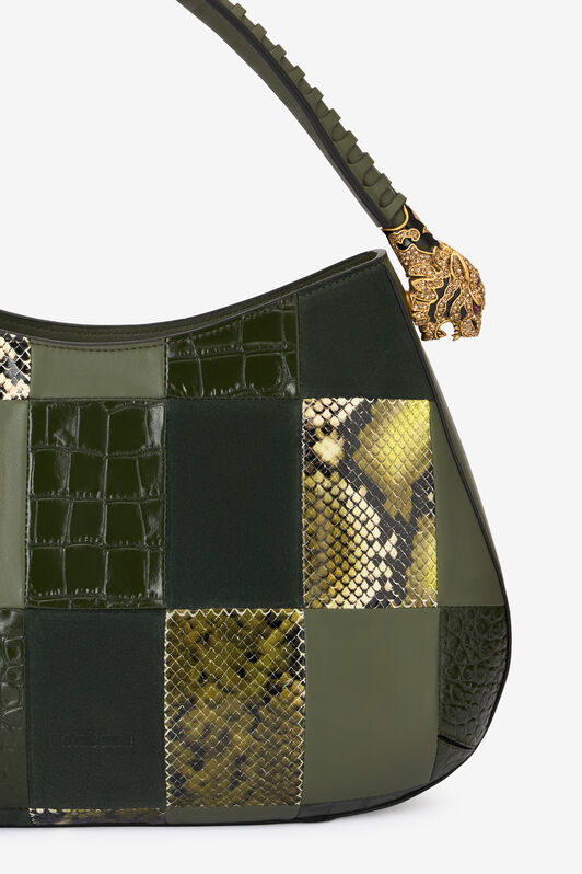 RC Hobo Roar Bag mit Patchwork Dunkelgrün TKB022-PZP01