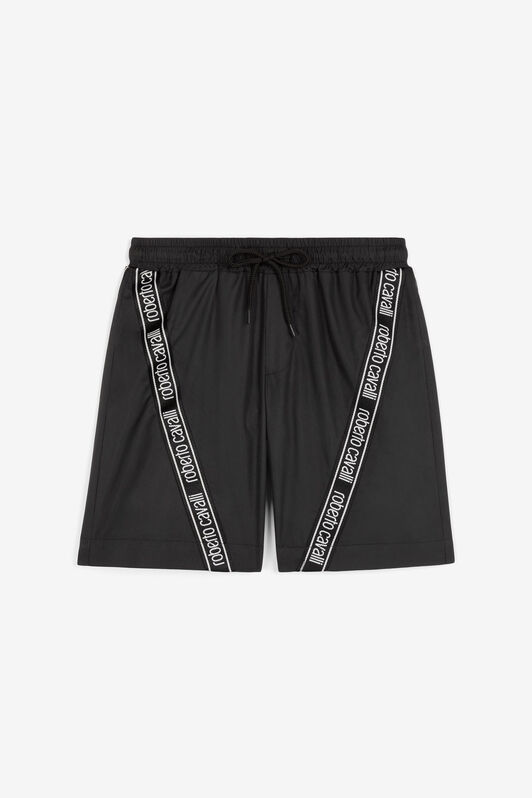 JU Logo-Stripe Swim Shorts JU Logo-Stripe Swim Shorts Black OJH002-FT169