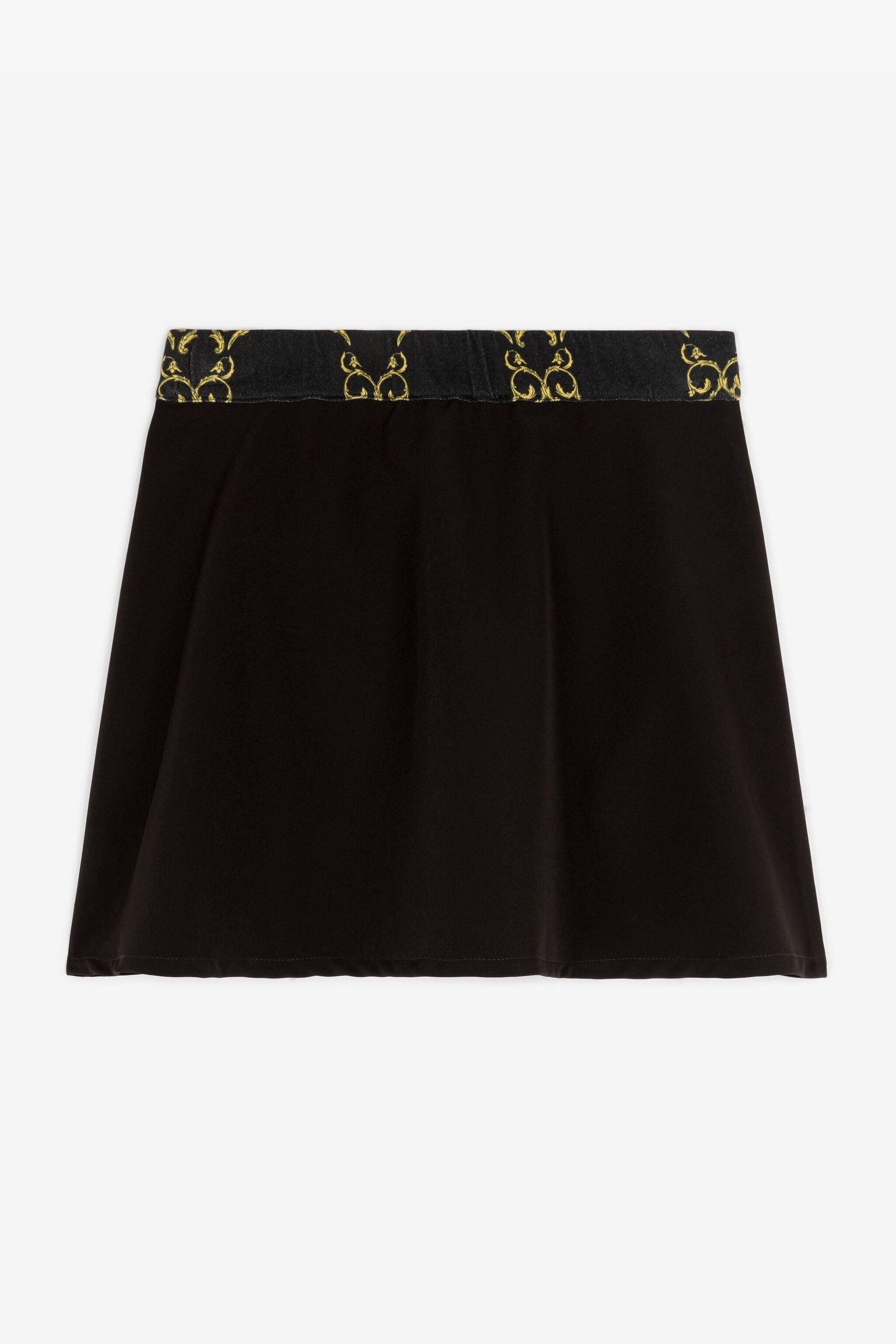 JU Baroque-Print Skirt Black RJT308-KU001