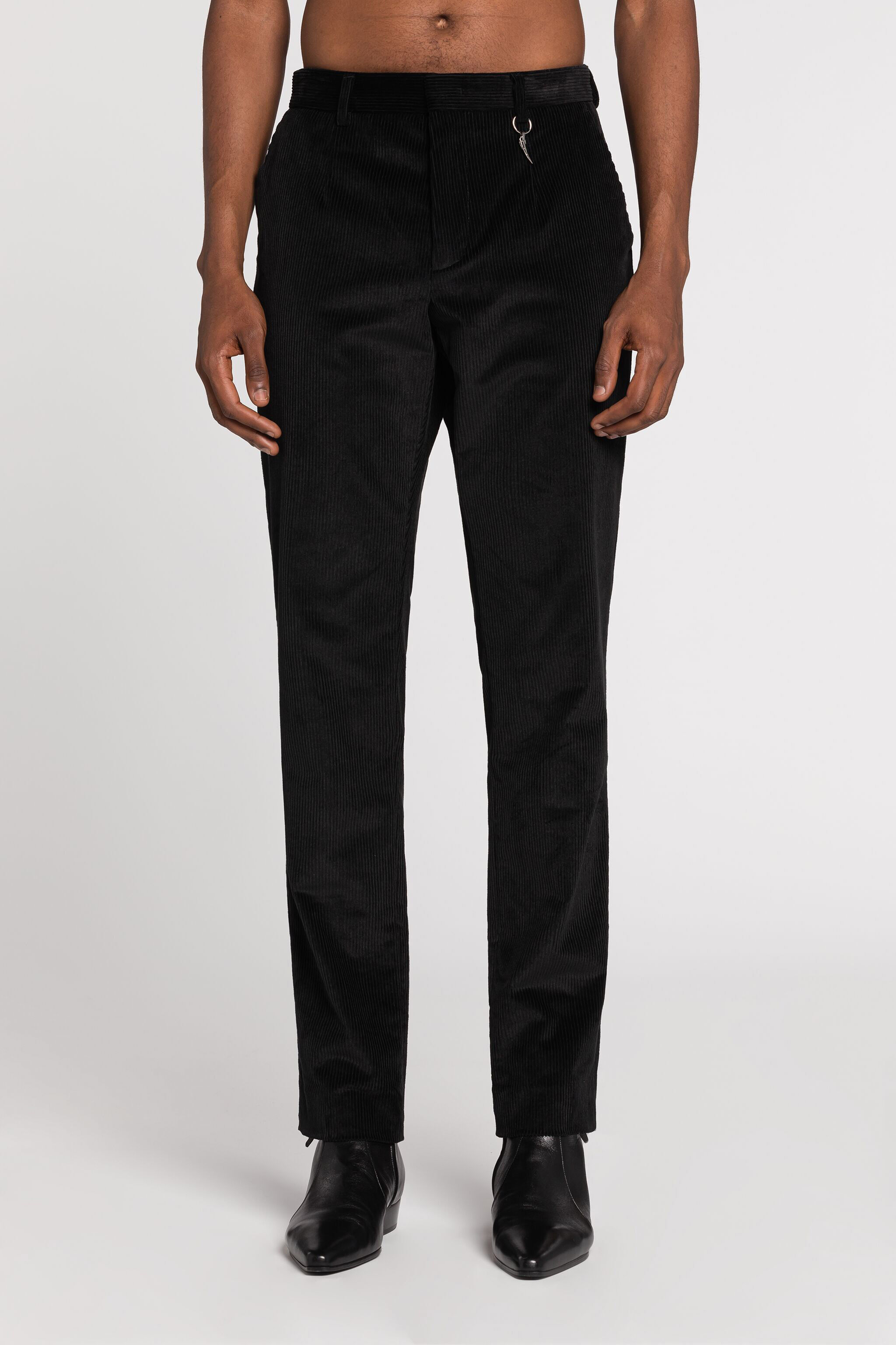 RC Tiger Tooth Corduroy Trousers Black RRT201-VL110