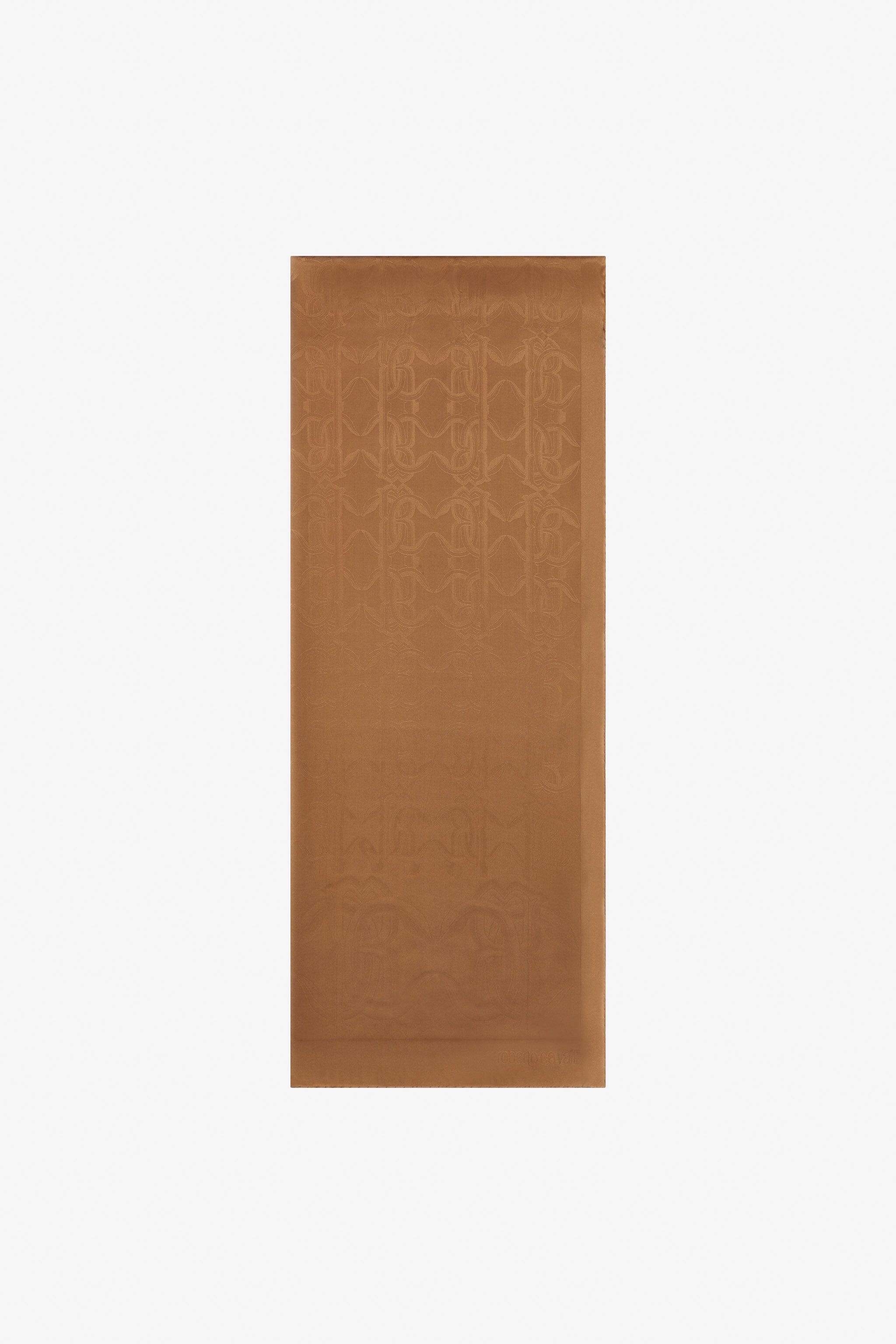 RC Jacquard Scarf with Mirror Snake Monogram and Logo Light Brown TALR47-IR064