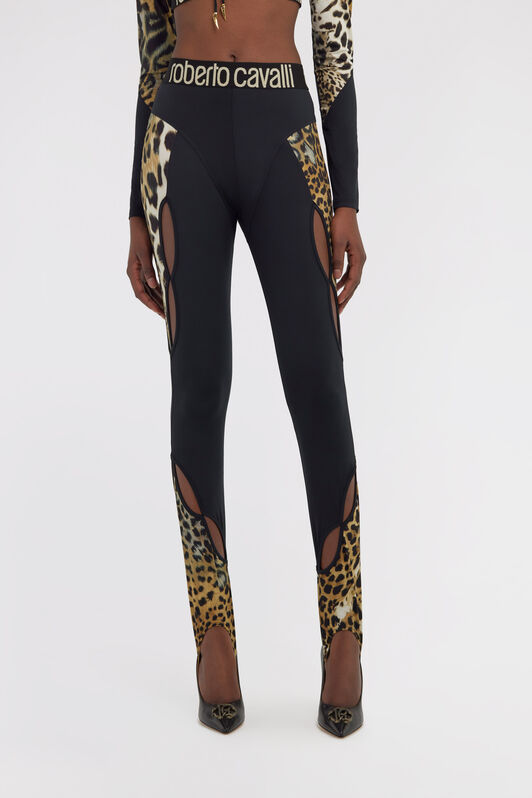 RC Leggings with Jaguar Skin print Black SKT27B-LNG34