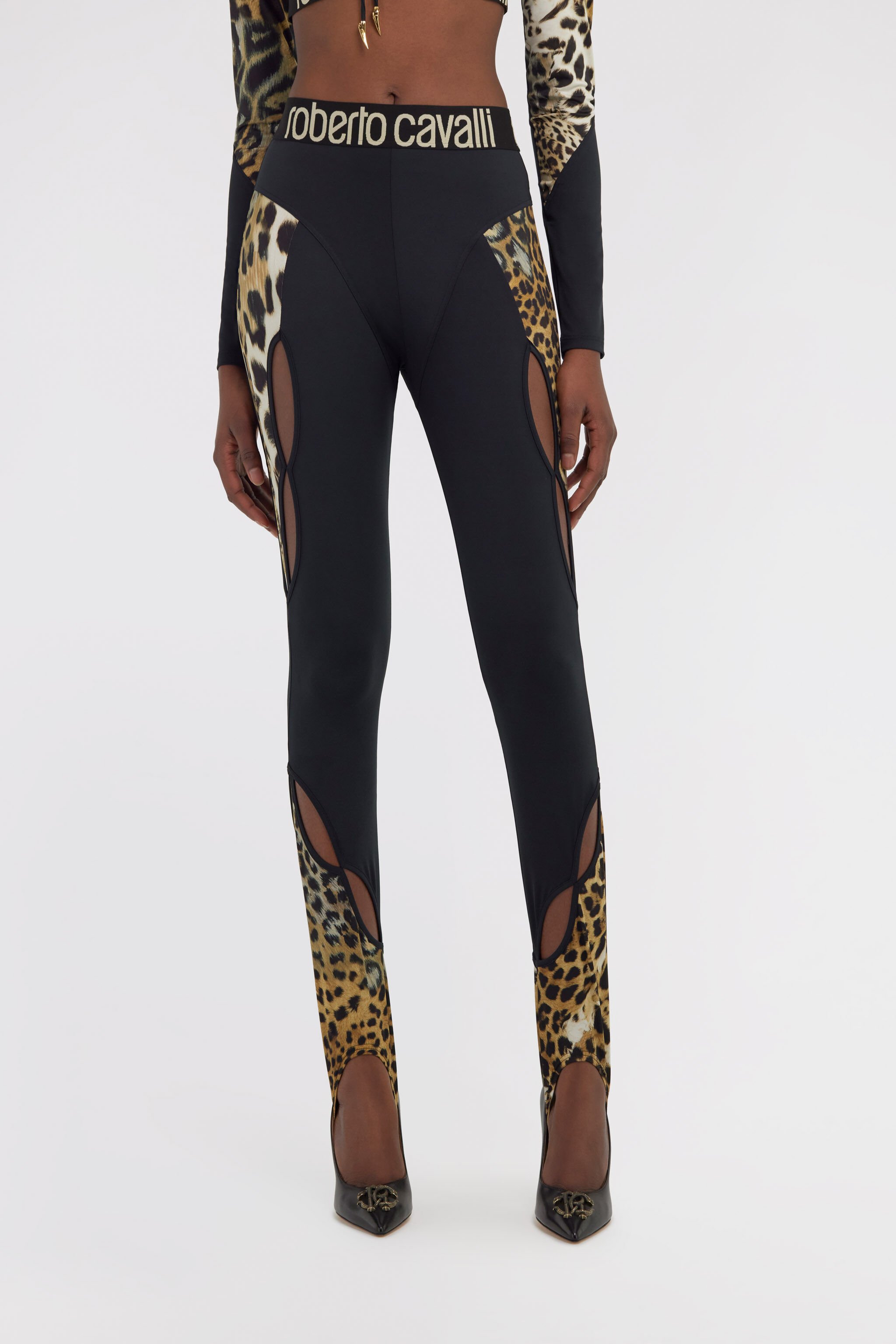 RC Leggings with Jaguar Skin print Black SKT27B-LNG34