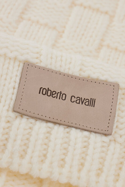RC Sciarpa In Misto Alpaca Con Targhetta Logata Bianco TALR53-IR070