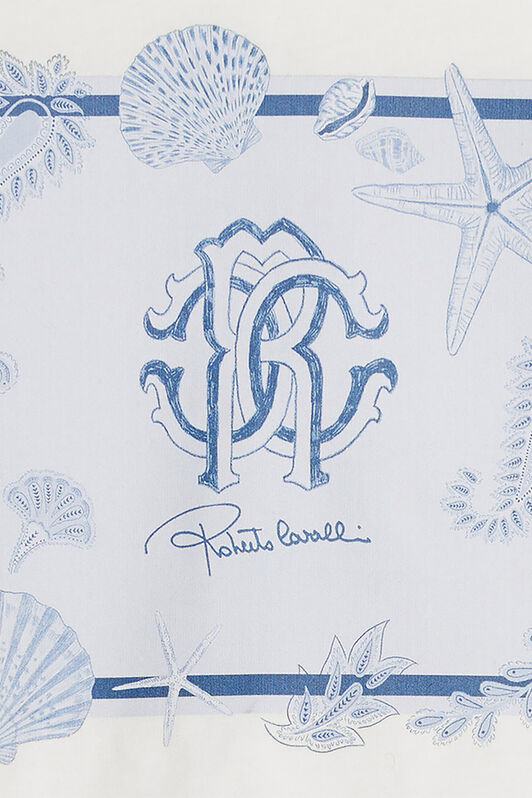 JU T-Shirt Con Stampa Marina E Monogram RC Bianco UJT603-JD001