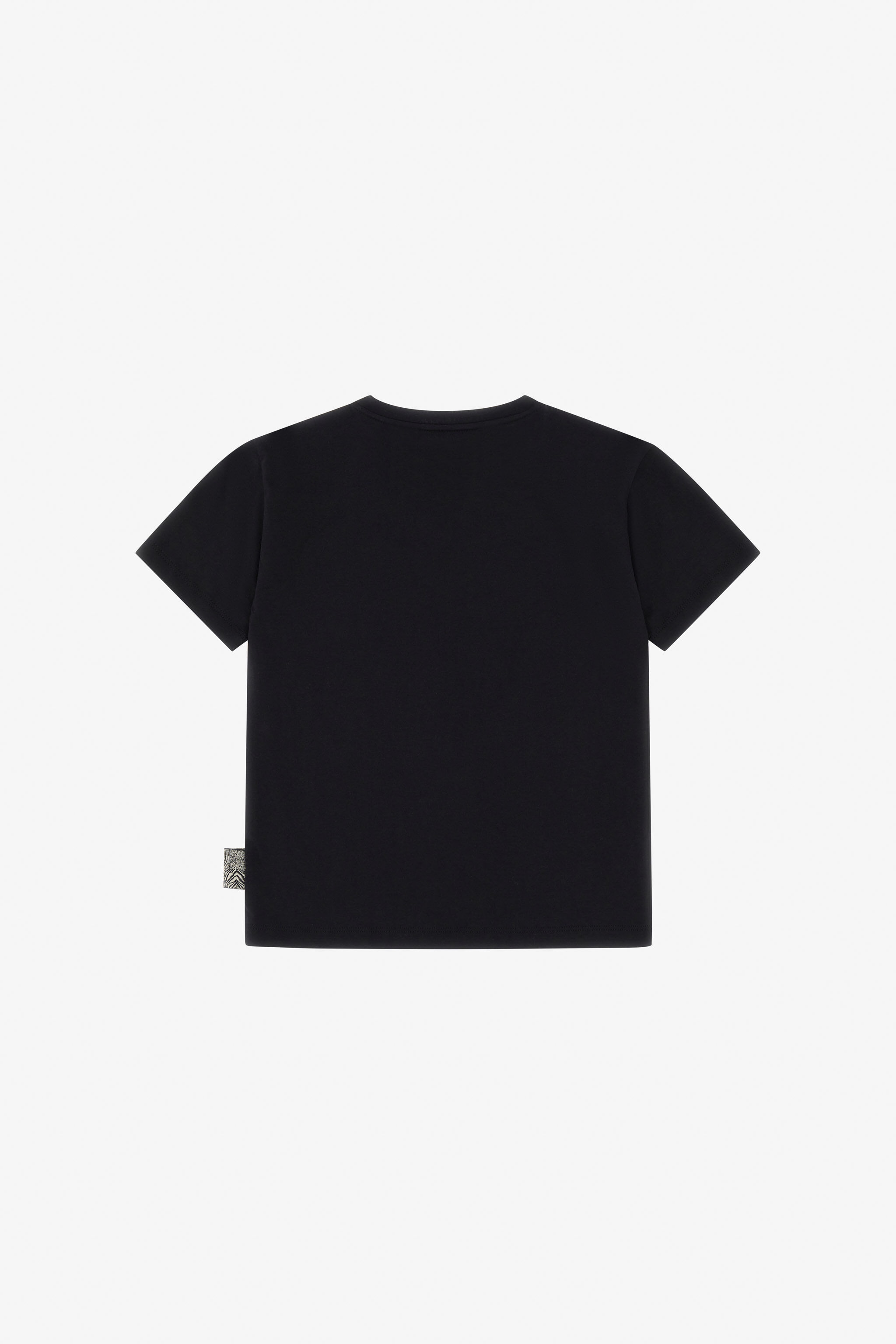 JU Baumwoll-T-Shirt Mit Schriftzug BLACK TJT60A-JD001