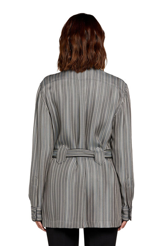 RC Striped Belted Shirt TAUPE/PEWTER IQT413-VI029
