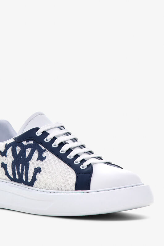 RC Leder-Sneakers mit Logo WHITE/NAVY OOS00B-PZA08