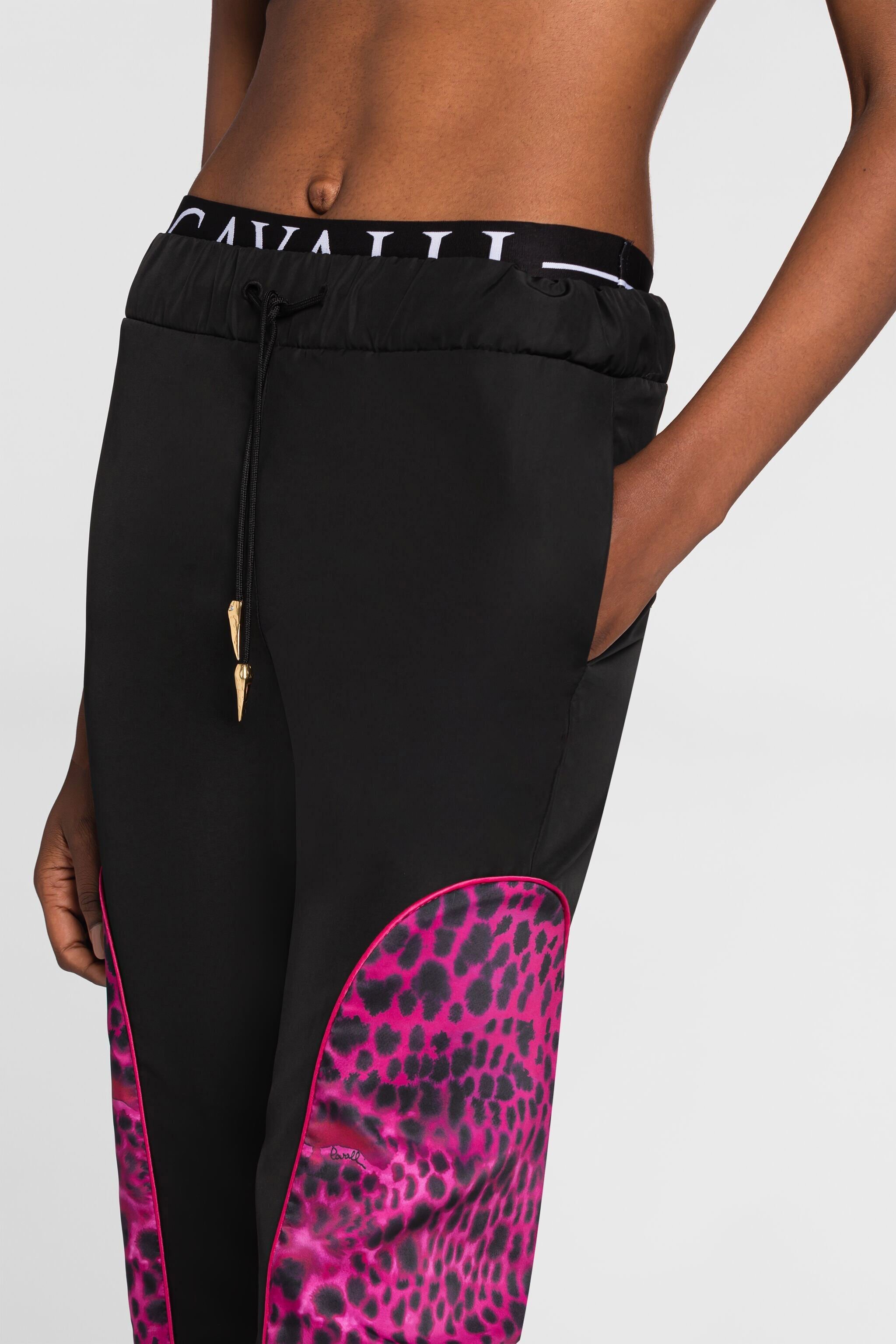 RC Printed-panel track pants Black QKT25A-2TF49