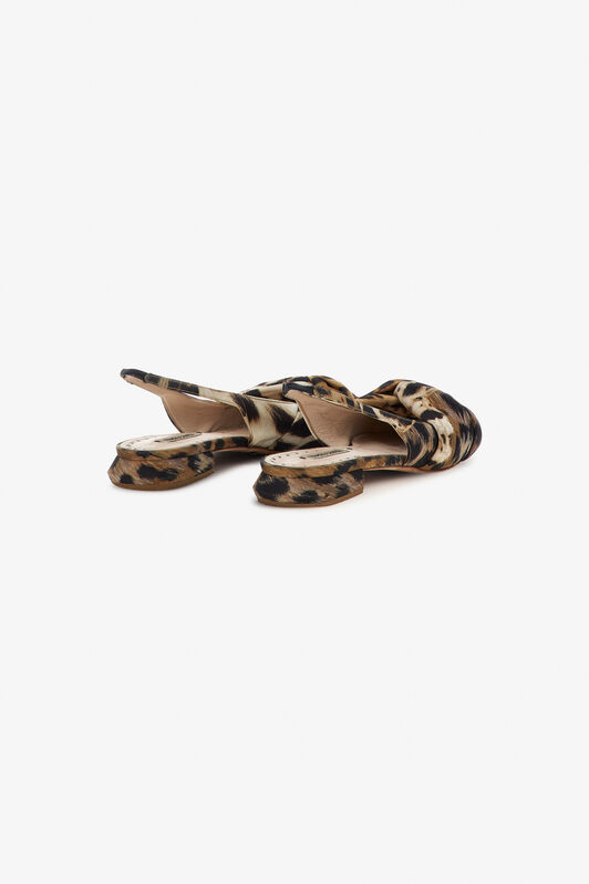 RC Le Pettegole Slingback with Jaguar Skin print Hellbraun QWS010-SE450