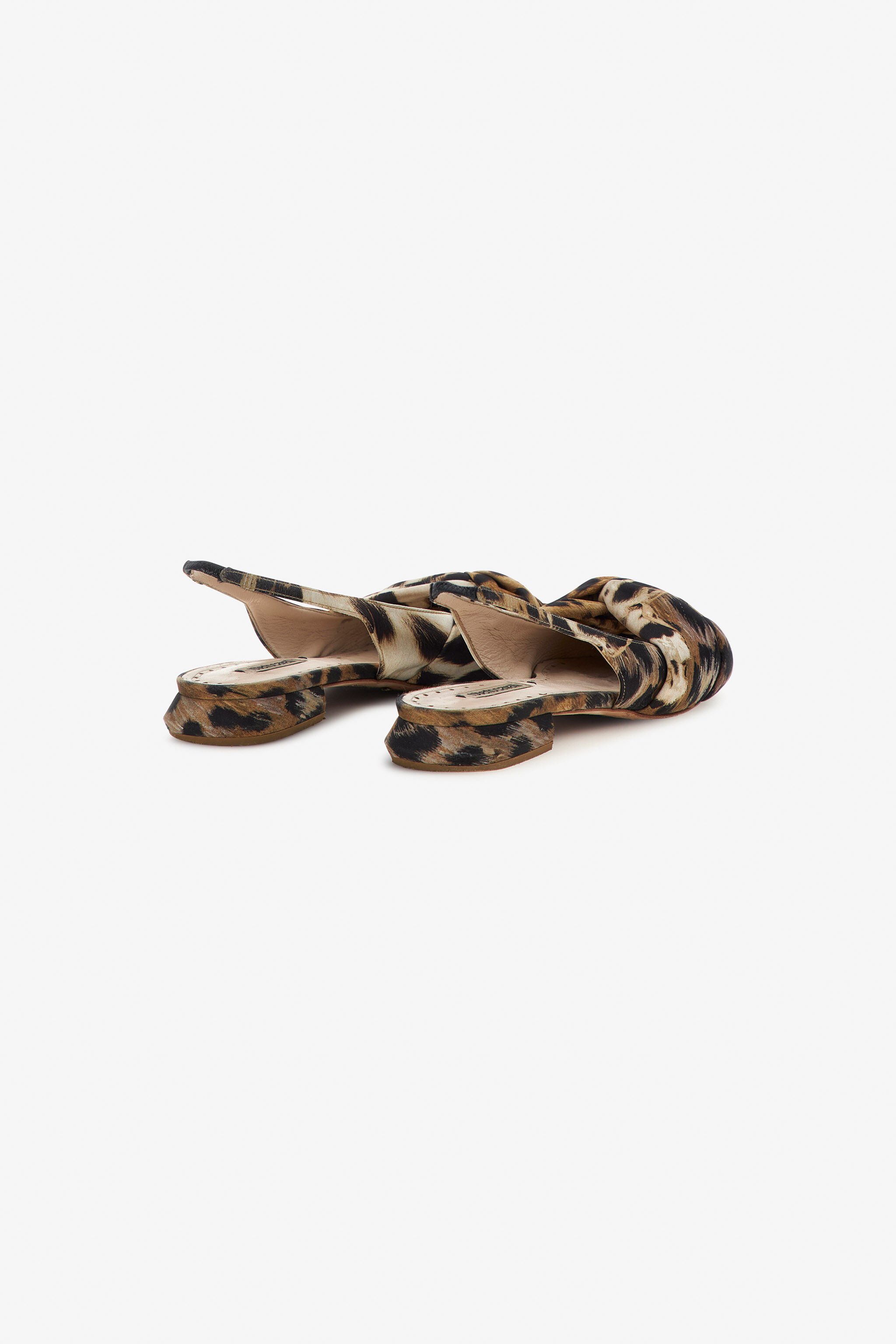 RC Le Pettegole Slingback with Jaguar Skin print Hellbraun QWS010-SE450