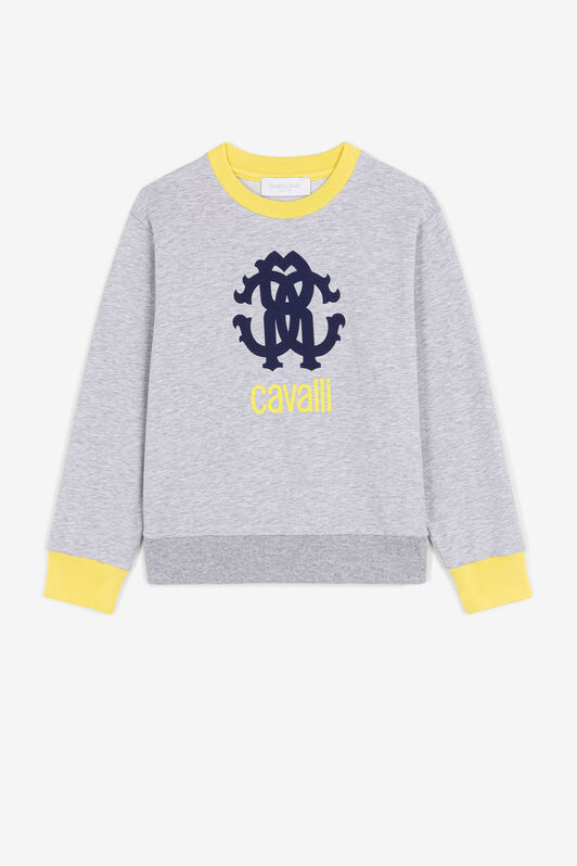 JU Logo-print sweatshirt Gray QJT952-CF050