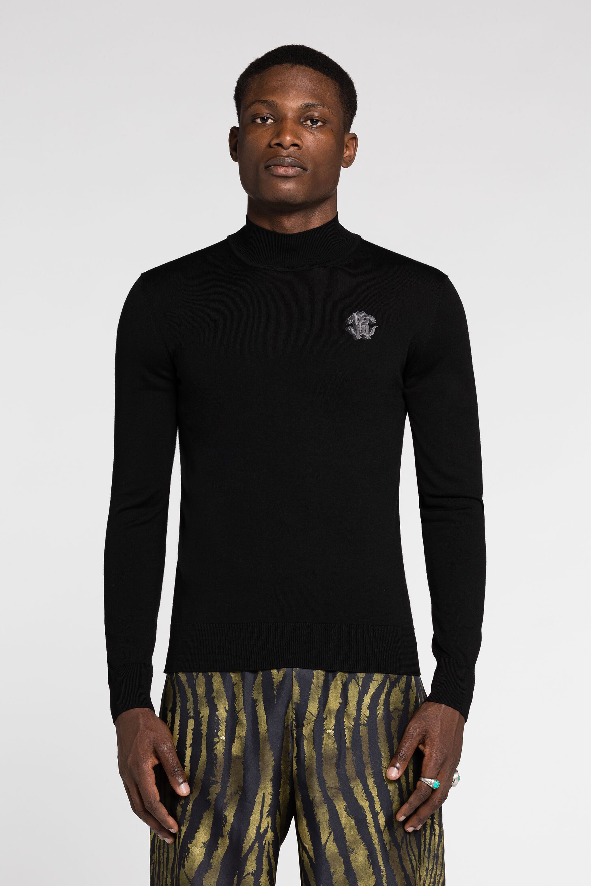RC RC Monogram Wool Sweater BLACK RRM611-MQ001