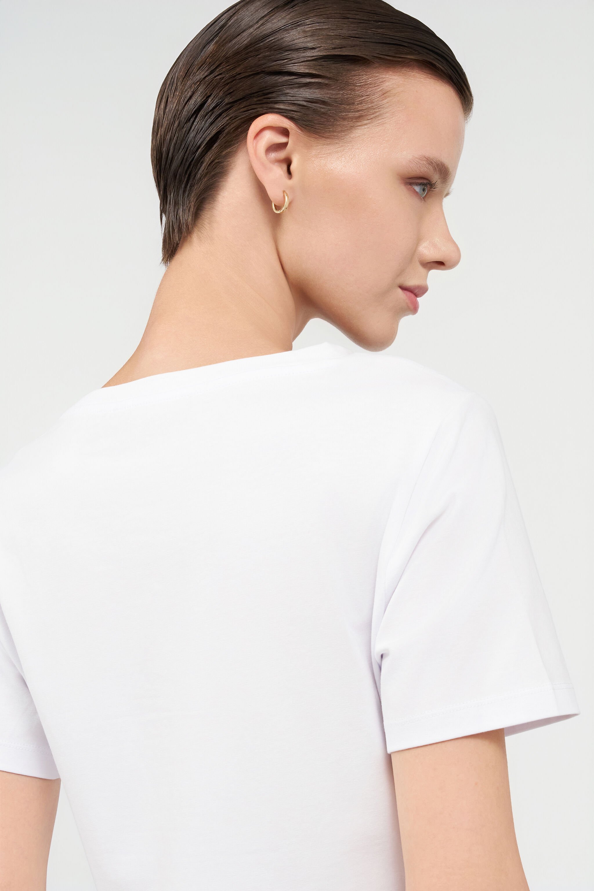 RC T-shirt en Coton Blanc à Logo WHITE QOT60C-JV060