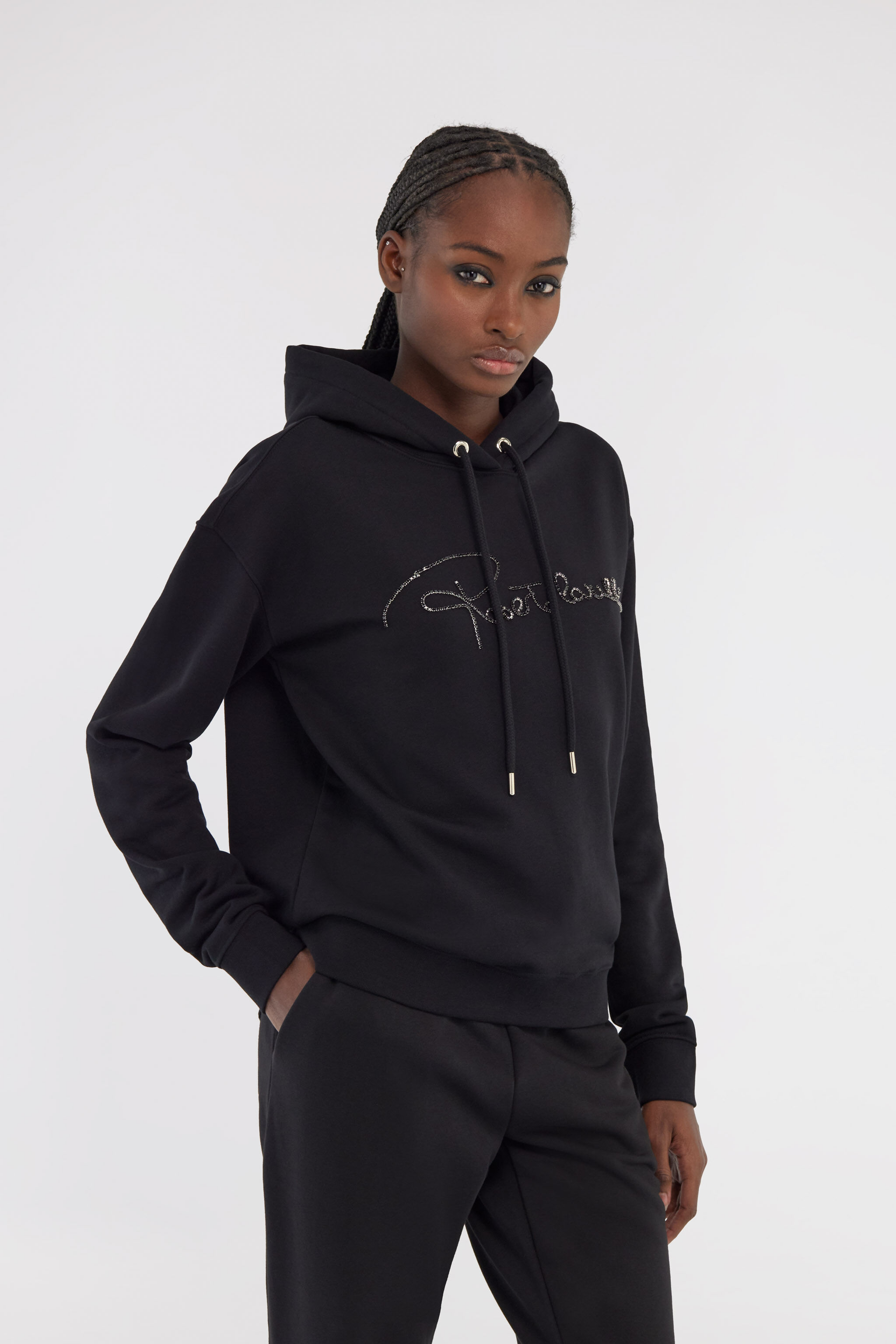 RC Sweatshirt with signature Noir NOT68D-CF052
