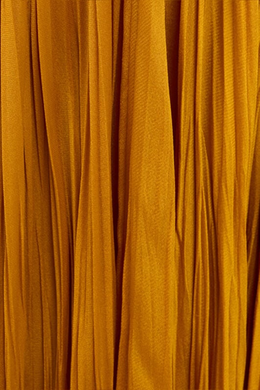 RC Extralanges Kleid Aus Reiner Seide Gelb VKT158-CC001