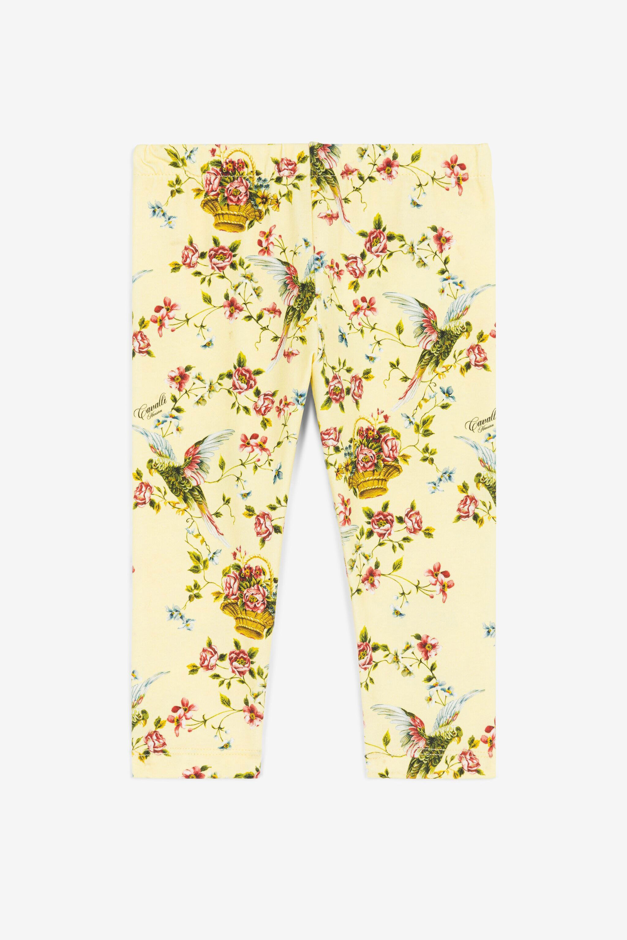 JU Leggings con stampa floreale Giallo OJT213-ISA2J