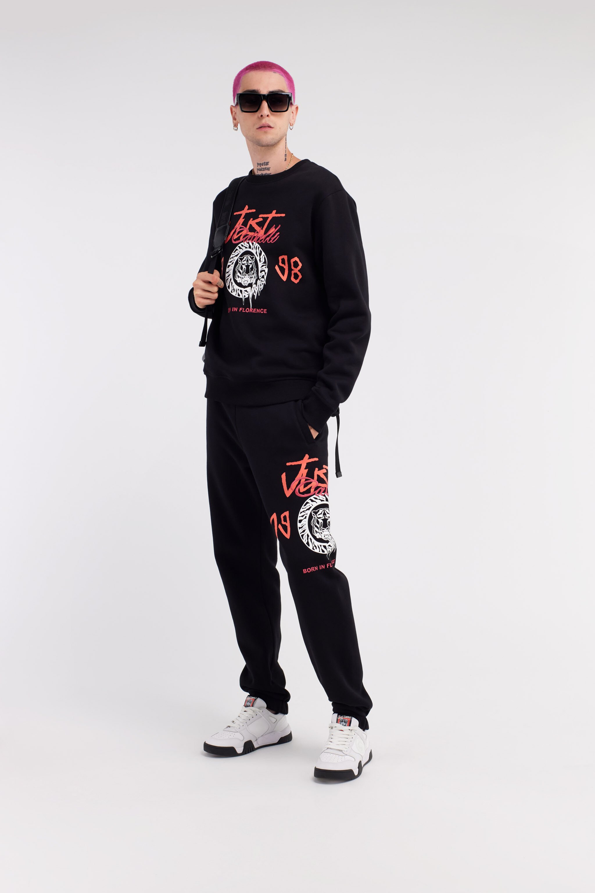 JC Felpa logo Just Cavalli Nero RRT969-RR231