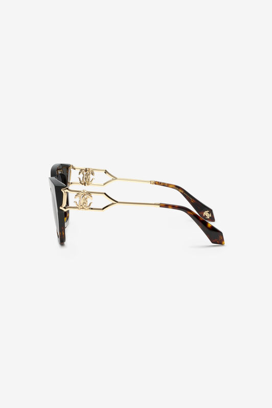 RC Metal and acetate combination sunglasses SHINY DARK HAVANA UALD14-ID209