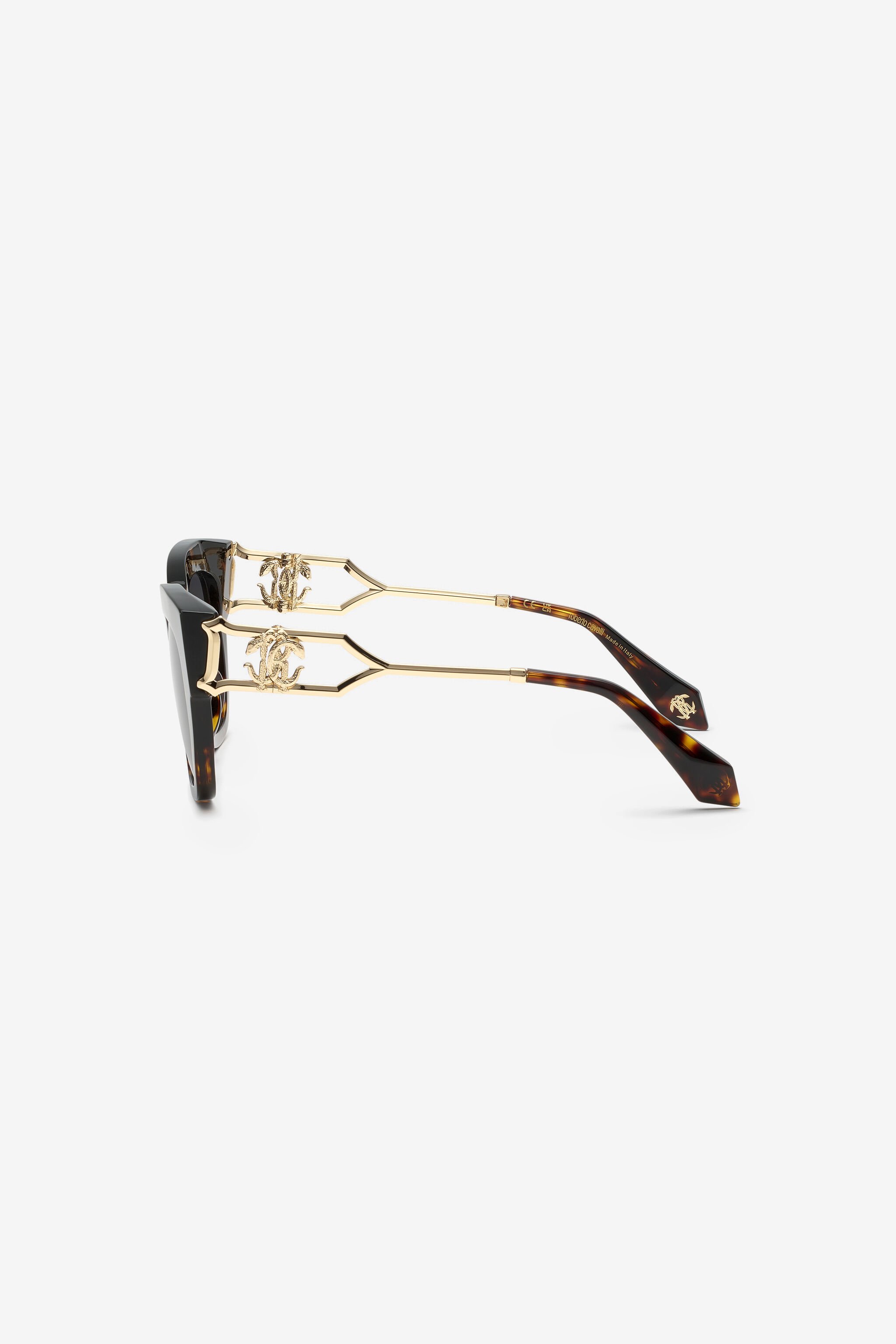 RC Metal and acetate combination sunglasses SHINY DARK HAVANA UALD14-ID209