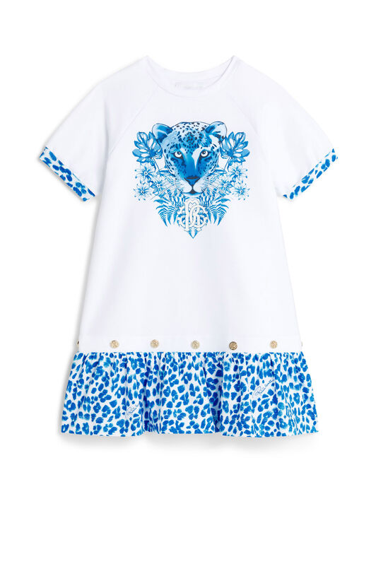 JU Leopard-print T-shirt dress JU Leopard-print T-shirt dress WHITE MJT100-CF042
