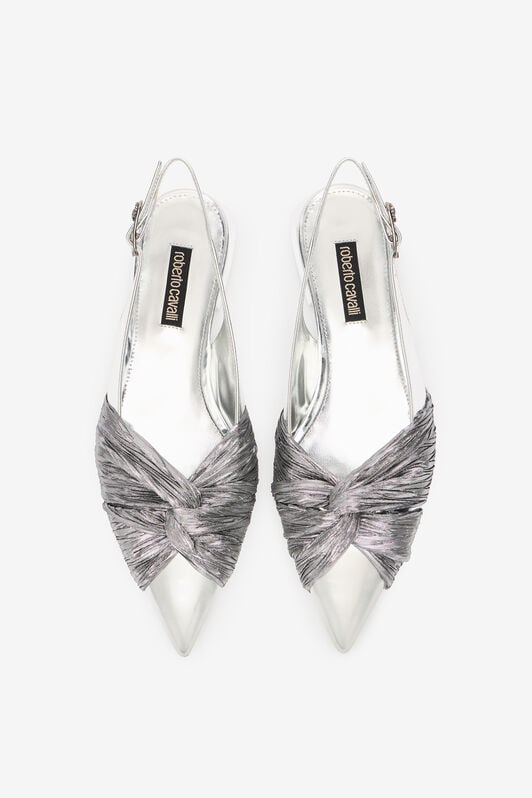 RC Metallic Leather Slingback Ballet Flats RC Metallic Leather Slingback Ballet Flats Silver TKS100-PZF01