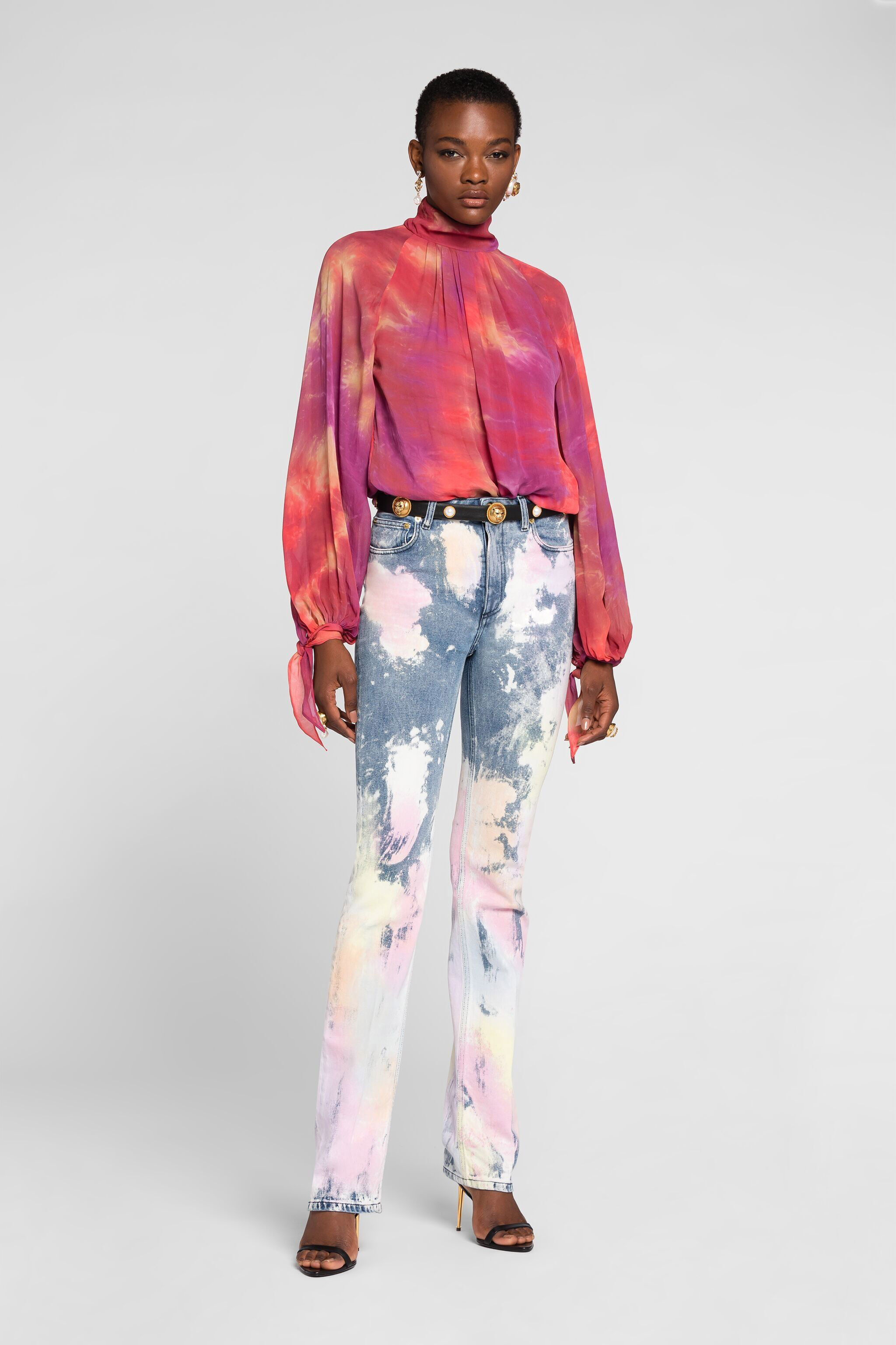 RC Top mit Batikmuster Fuchsia QKT700-GG039
