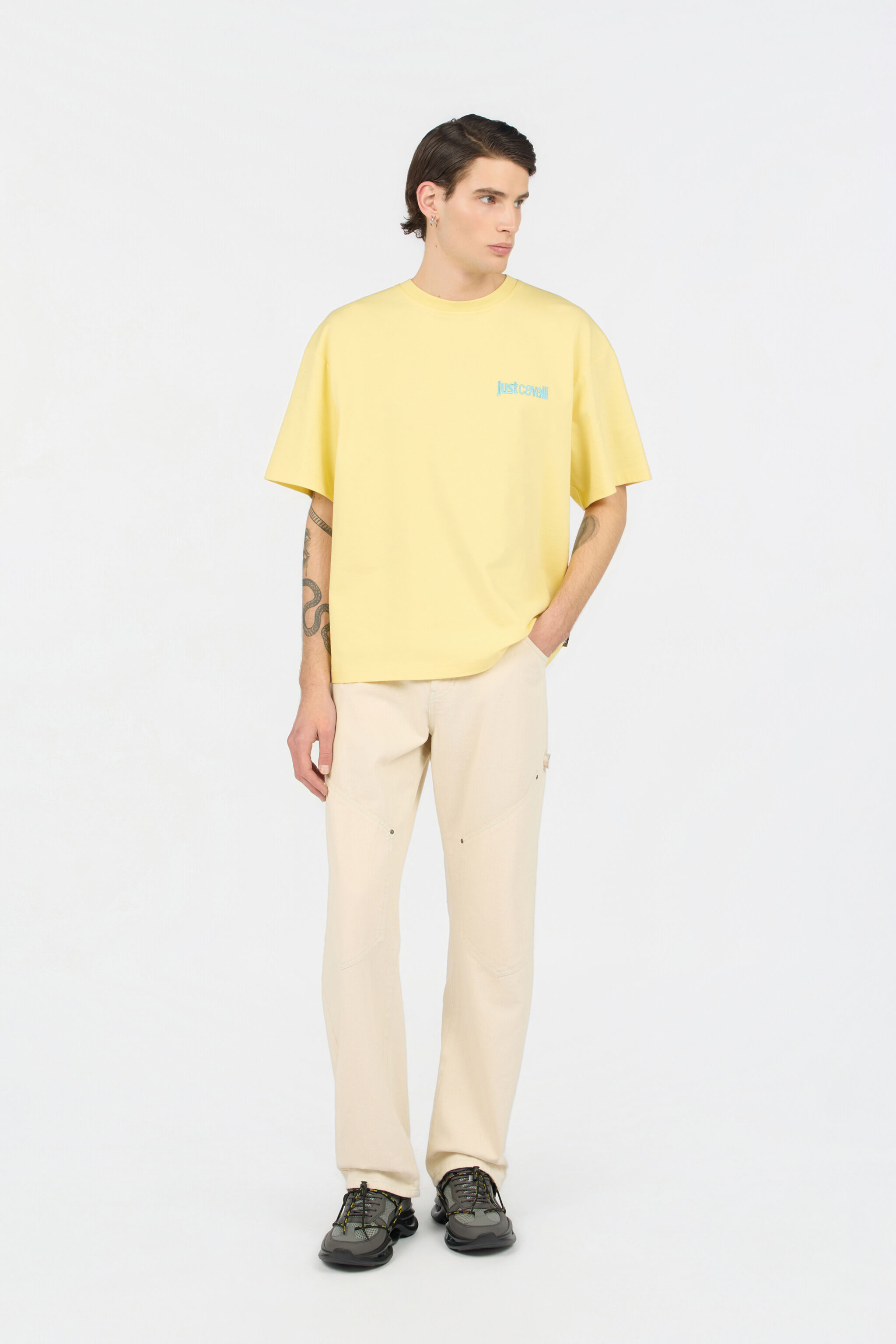 JC T-Shirt Jaune Avec Logo POP CORN WFT069-WF099