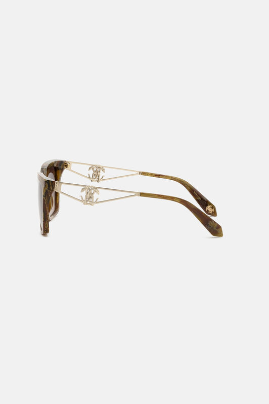 RC Sunglasses with acetate front combined with metal temples BROWN STONE EFFECT VALD12-ID250
