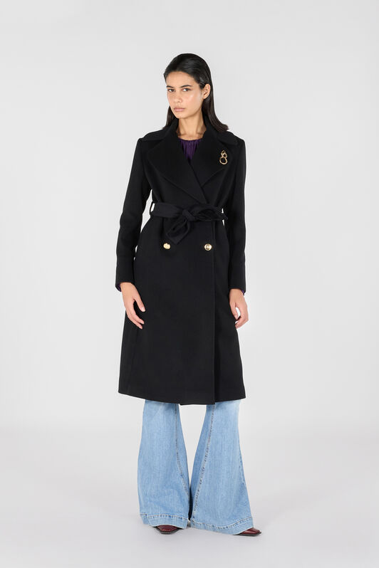 RC Woman Wool and Cashmere Coat Black OOT50E-FT001