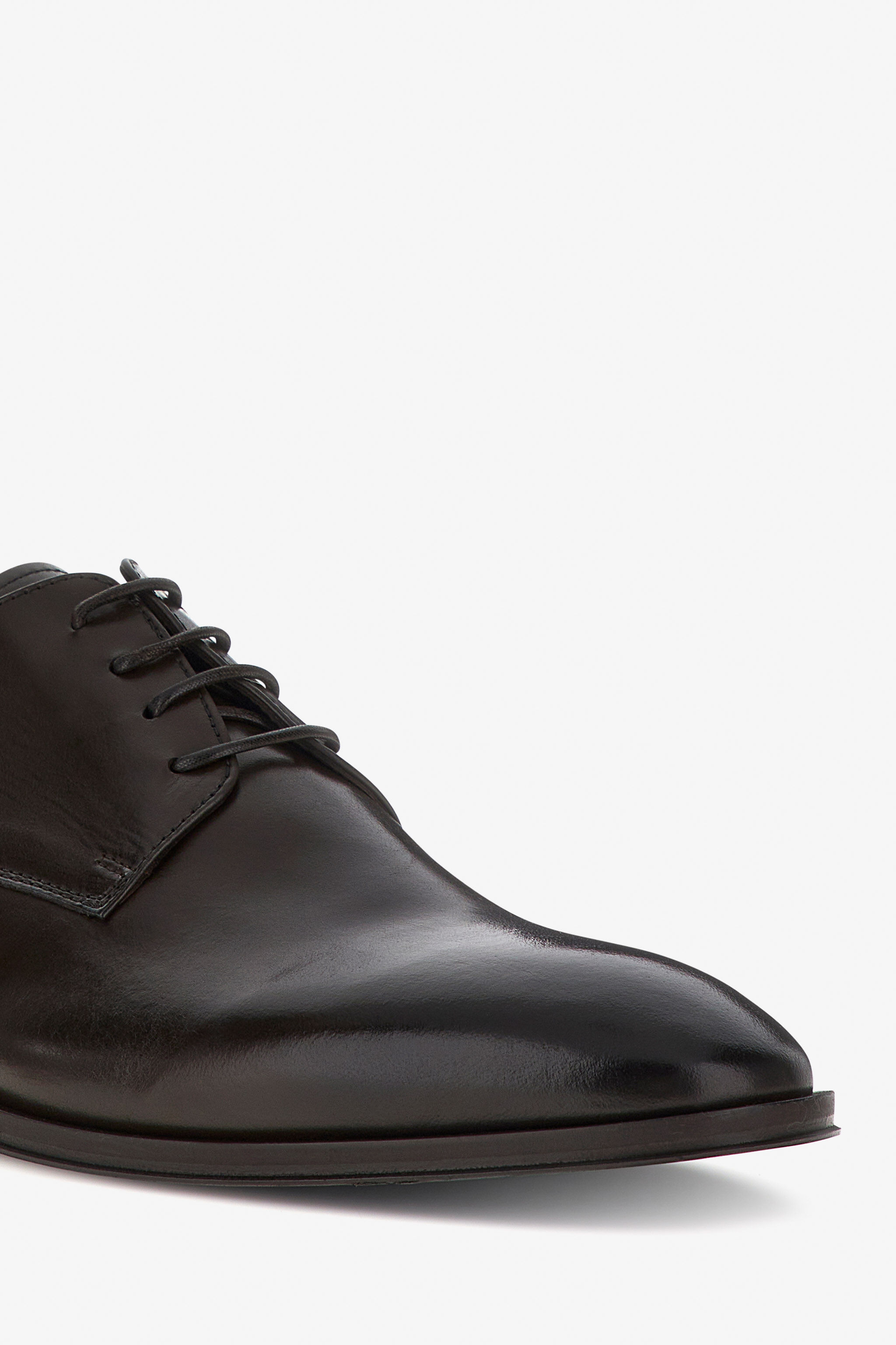 RC Logo plaque leather Derby shoes Dark brown RRS025-PZA84