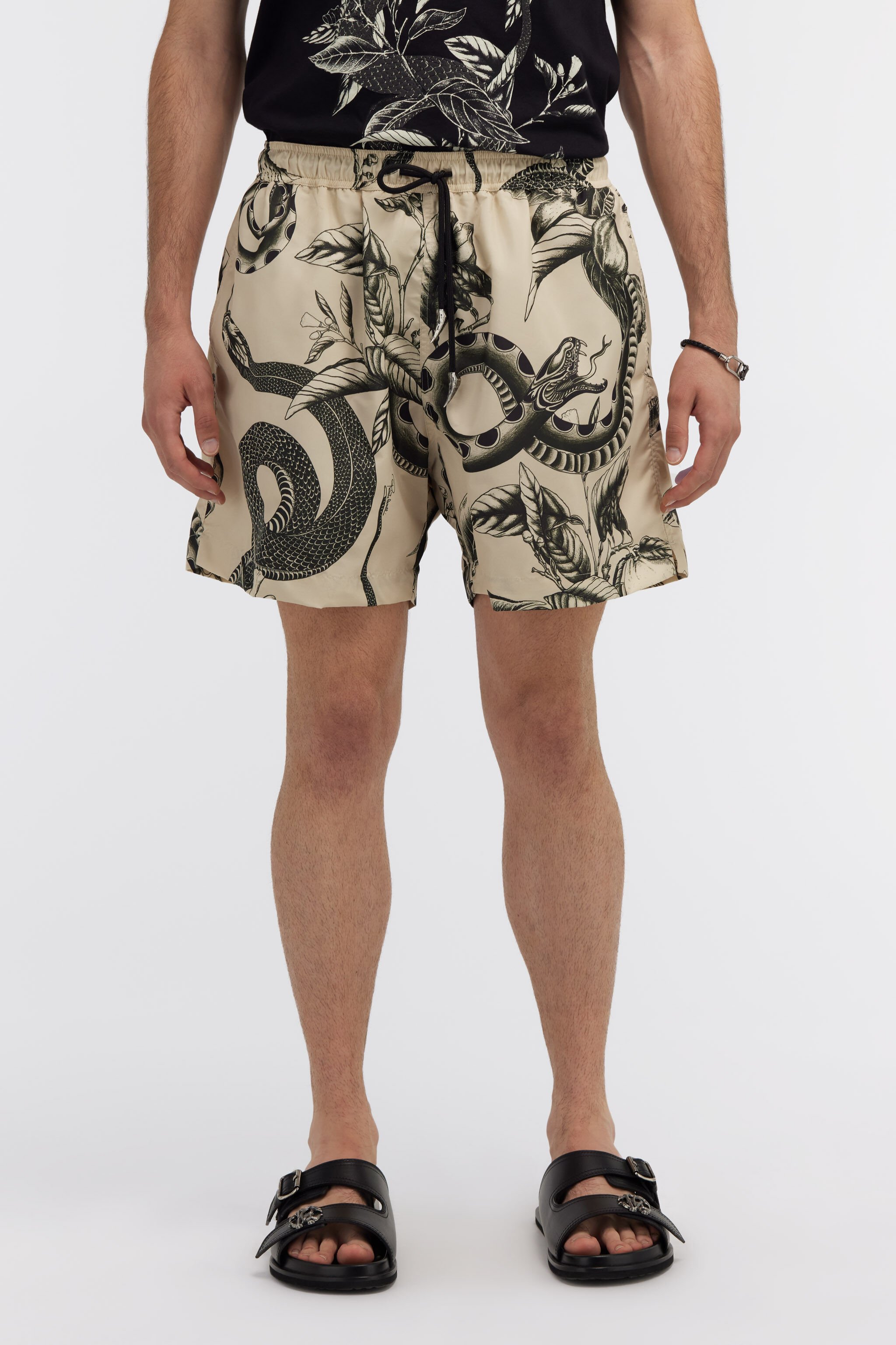 RC Swim shorts with Snake print Marfil SYH00A-5RF74